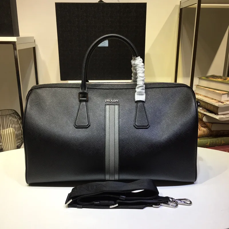 💰2500, P’s new travel bag, 372R [Rose] [Rose], top quality, color matching, made of imported cross-grain cowhide, with many grids, a must-have for traveling far away, length 45.5x height 25x bottom 17cm,
