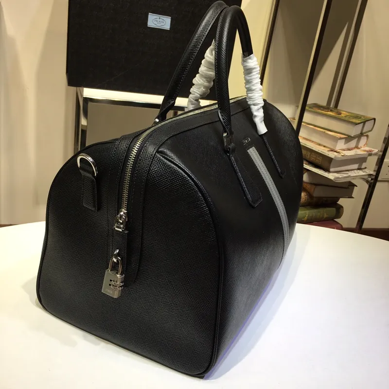 💰2500, P’s new travel bag, 372R [Rose] [Rose], top quality, color matching, made of imported cross-grain cowhide, with many grids, a must-have for traveling far away, length 45.5x height 25x bottom 17cm,