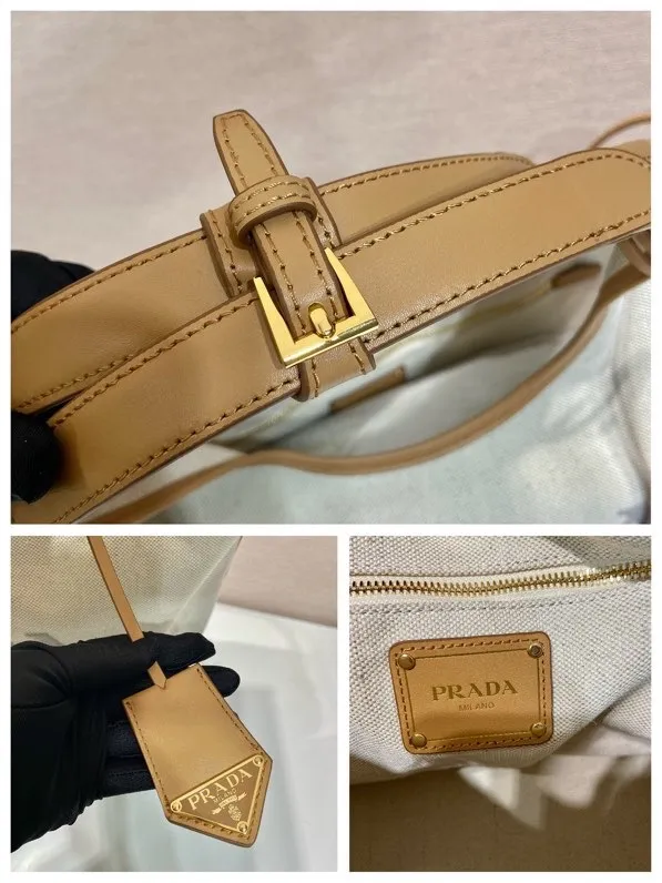 💰1260🎉New Tote Bag🎉1BG471 Medium🎉🎉 This tote bag is made of linen blended fabric, showing a fashionable volume and exquisite geometric shape. It is embellished with an embossed letter logo on the front (it has a three-dimensional feel). It is casual and versatile, with ample capacity. It is embellished with contrasting calfskin leather details, adding a touch of elegance and charm. Detachable keychain, hurry up and get it, it is another popular style that will never go out of style🎉🎉 Length 28x Height 22.5x Bottom 12.5cm🎉🎉🎉👏👏👏