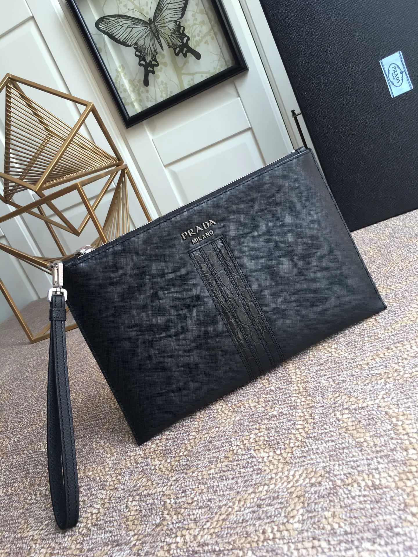 💰920, original order, hot model 2NG005G/crocodile leather has arrived🎉🎉🎉, fully upgraded board, using imported cross-grain cowhide + original hardware + imported sheepskin, light and practical, men's favorite [color][color][color], length 28x height 18cm