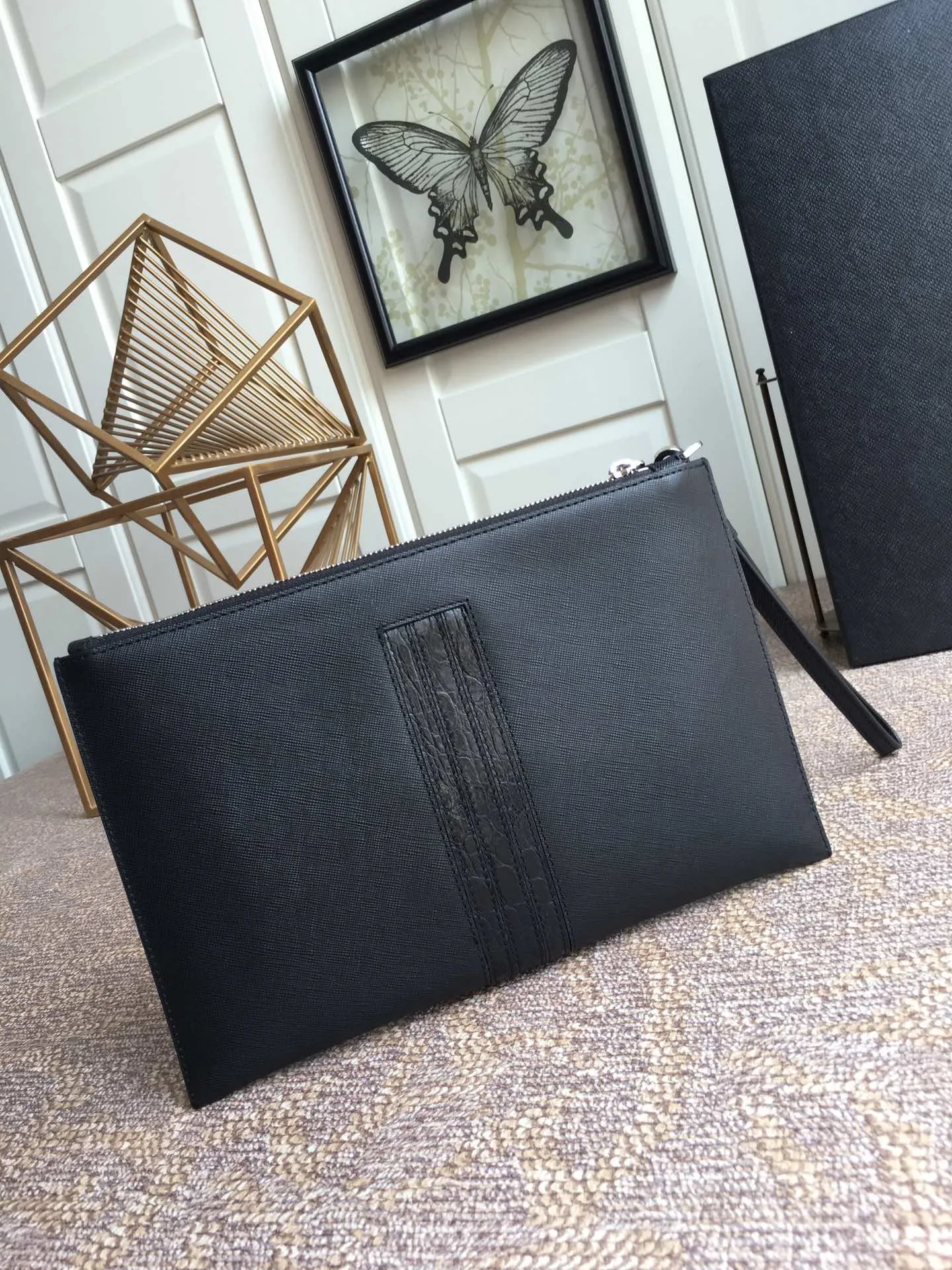 💰920, original order, hot model 2NG005G/crocodile leather has arrived🎉🎉🎉, fully upgraded board, using imported cross-grain cowhide + original hardware + imported sheepskin, light and practical, men's favorite [color][color][color], length 28x height 18cm