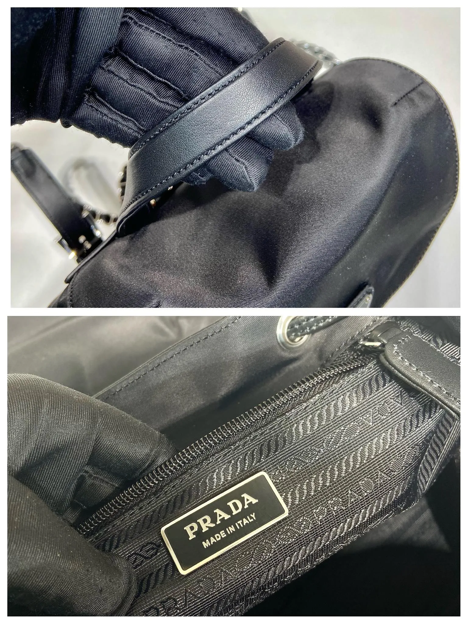 💰1320🎉Second-hand backpack🎉1BZ830 large🎉🎉 This one is made of imported nylon fabric/calf leather, top-grade imported Japanese iron, the upper body effect is very beautiful, lightweight and practical. Easy to space. Babies, hurry up and get it, it’s another hit that will never go out of style. Length 32x Height 30x Bottom 14cm🎉🎉🎉👏👏👏