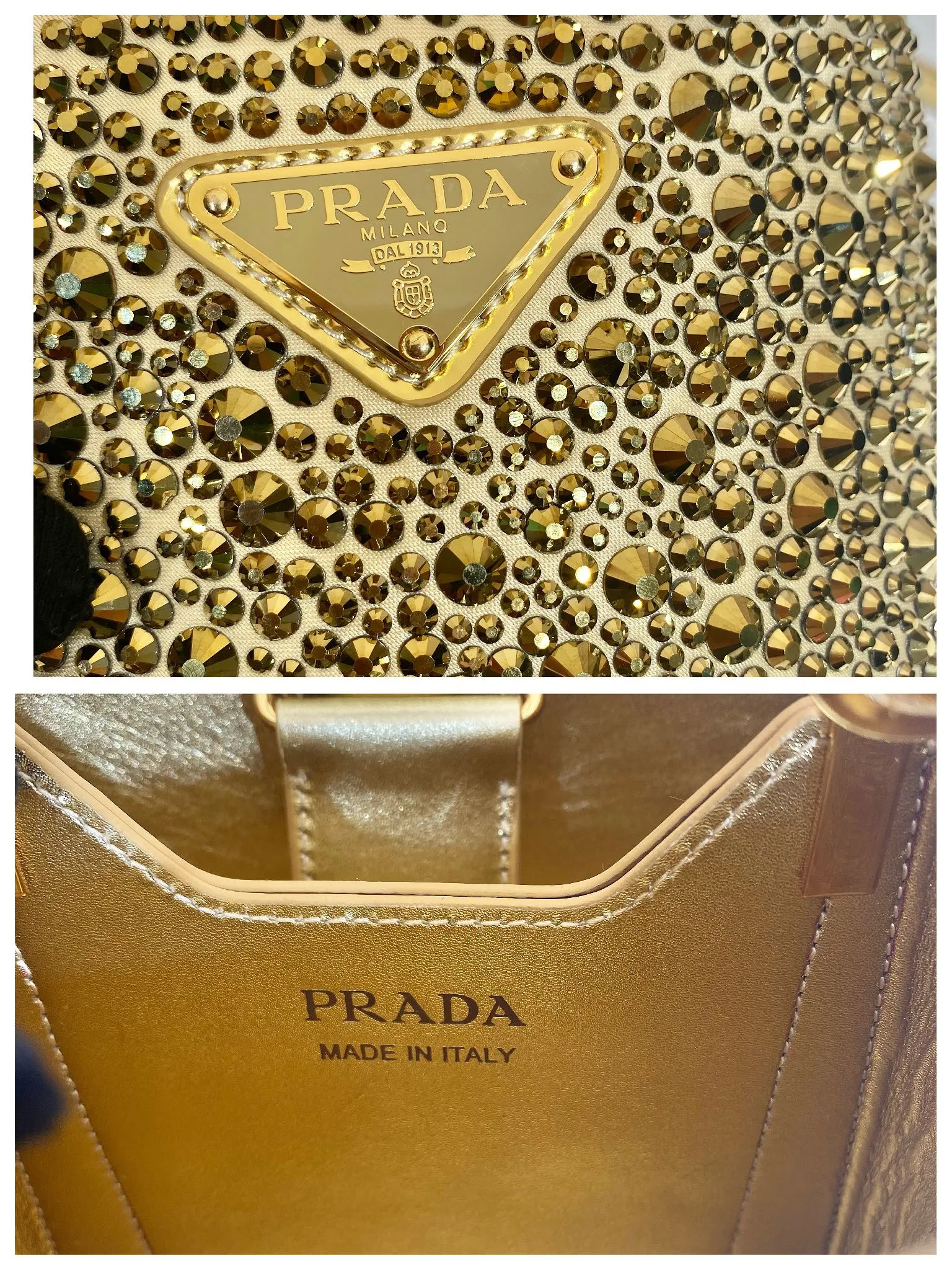 💰1720🎉Crystal Bucket Bag🎉1BA373 Crystal Bag🎉🎉 This elegant Panier handbag is covered with imitation crystals, shining like jewelry. The detachable shoulder strap design makes it easy to change the shape at will. It can be carried by hand/shoulder strap/crossbody. It has large space capacity and strong practicality. Another popular style that will never go out of style🎉🎉Babies, hurry up and get it🎉🎉 Length 15x height 16x base 9.5cm🎉🎉🎉🍊🍊🍊