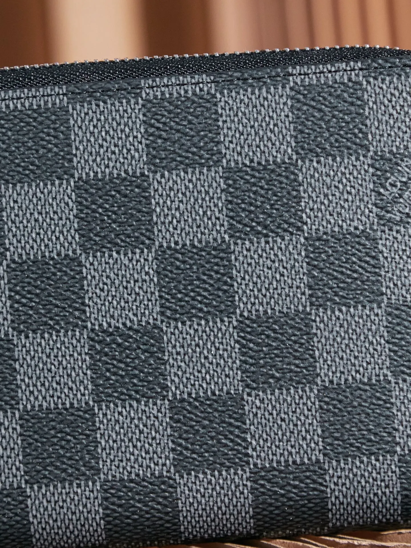 P¥300👉nfc163C01 dynamic chip version👈 [Top inspection-free] N41661 black grid zipper wallet 60017 Work details: For reference