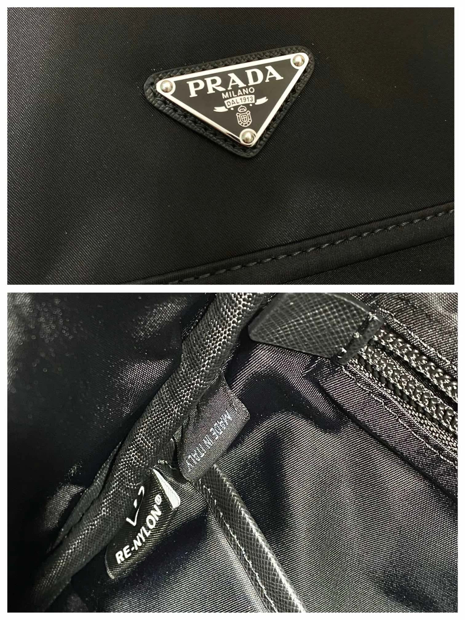💰1420🎉ad and Pd co-designed 🎉2VZ135 two major brands collaborated🤝 This ad and pd co-designed backpack. Made of Re-Nylon and Saffiano leather, the side is equipped with AD's classic contrasting three-strip cowhide pattern and a joint environmental mark. It looks particularly novel and casual😘😘The upper body effect is great👏👏Hurry up and get it🎉🎉 Length 27x Height 45x Bottom 17cm🎉🎉🎉👏👏👏