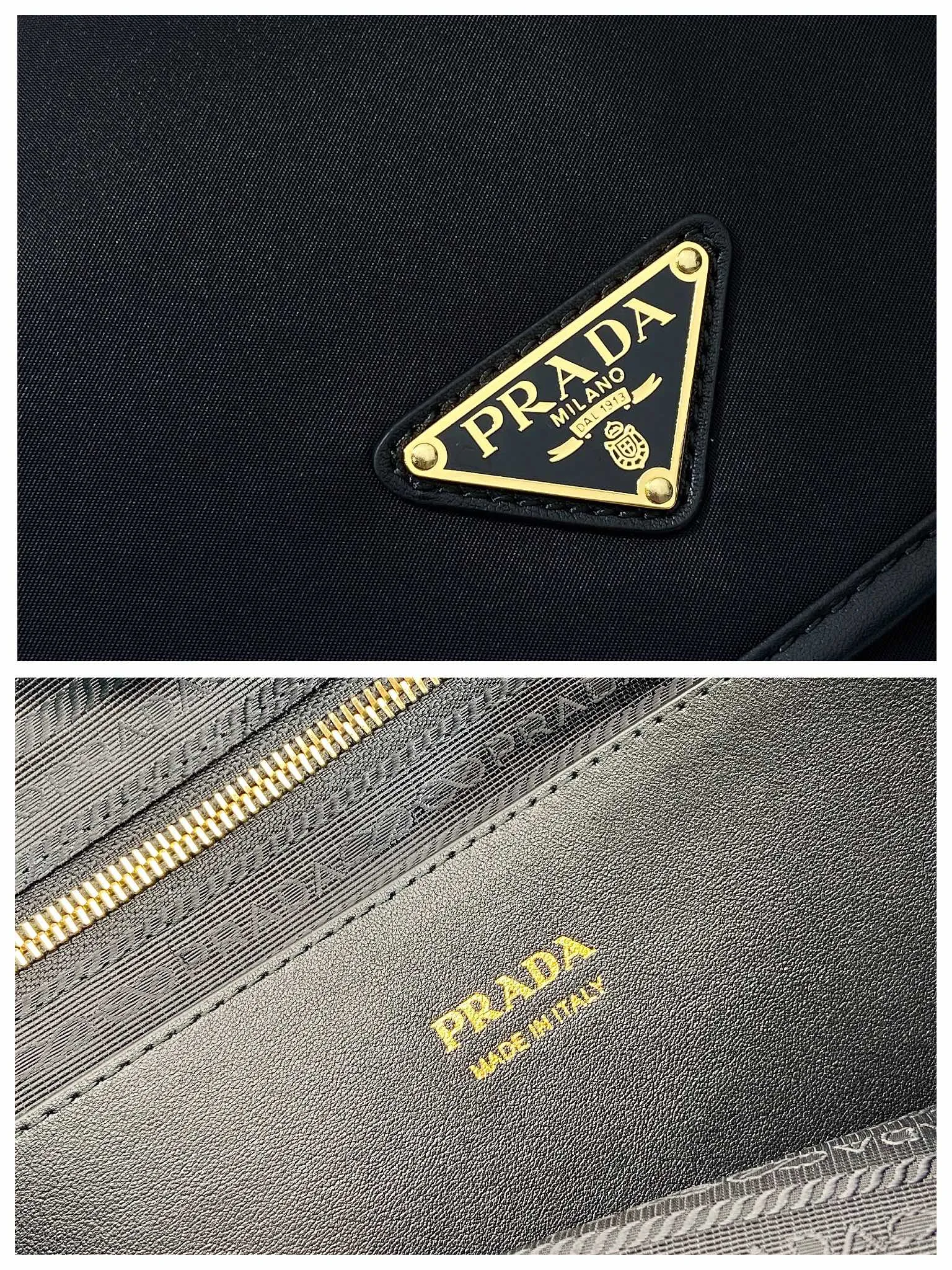 💰1260🎉New messenger bag🎉1BD369🎉🎉 This messenger bag is made of nylon fabric and calfskin, decorated with triangle logo elements, equipped with adjustable fabric shoulder straps, flap zipper opening and closing pockets, and 2 large pockets on the front. The capacity is very large and the upper body effect is very good. Hurry up and get it👏👏Another popular style that will never go out of style🎉🎉 Length 38x height x 27 base 13cm🎉🎉🎉💰💰💰💰