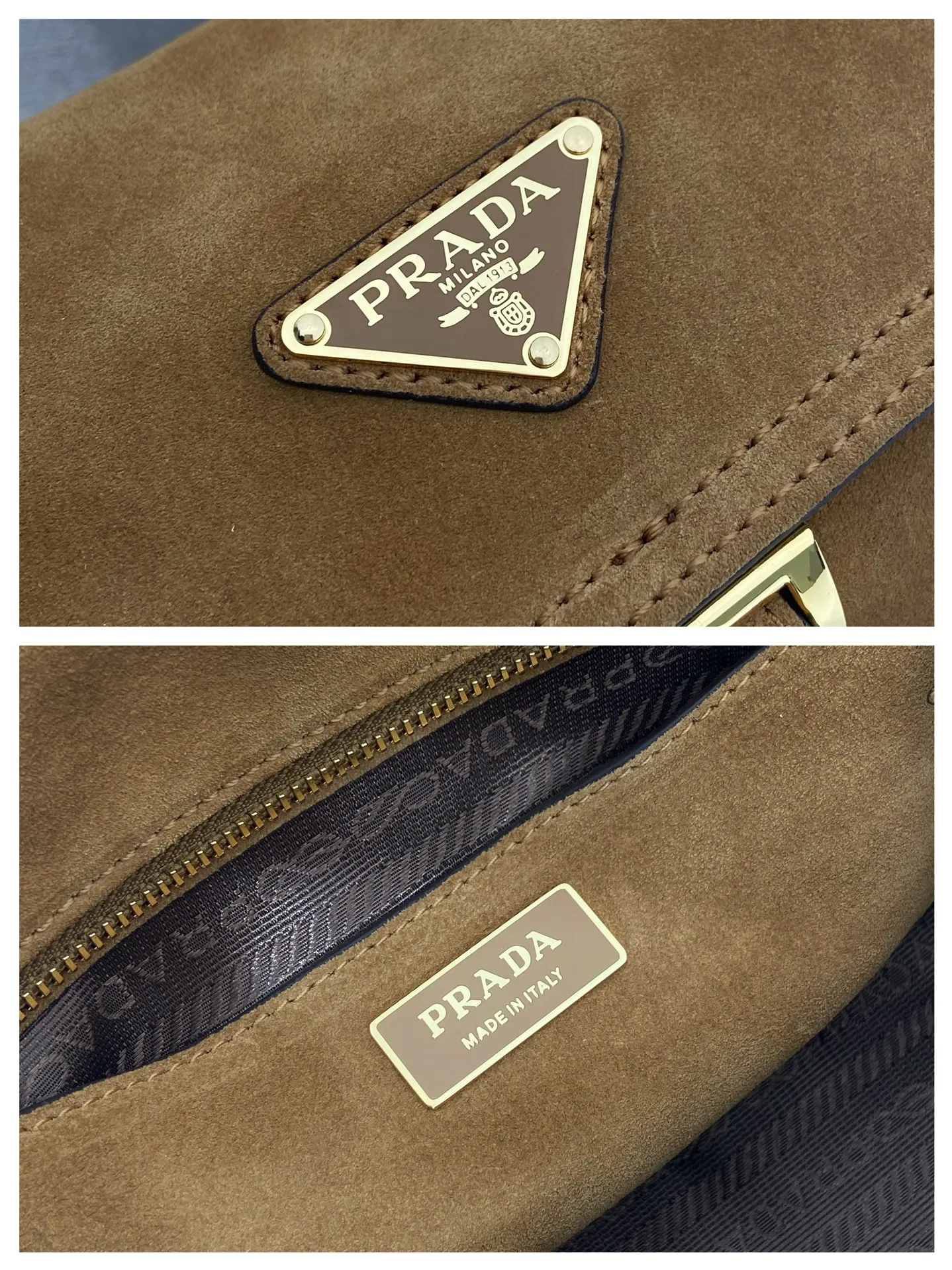 💰1520🎉New messenger bag🎉1BD394 suede leather🎉🎉 This handbag perfectly combines sophistication and functionality. It is made of imported suede leather with a soft outline and multiple pockets. Combining sporty and versatile elements, the lightweight and practical design features an enameled triangle metal logo and leather details. Equipped with 2 detachable shoulder straps, large capacity, perfect, and a popular style that will never go out of style. The large size is suitable for both men and women, so hurry up and get it🎉🎉 Length 30x Height 14x Bottom 10cm🎉🎉🎉💰💰💰