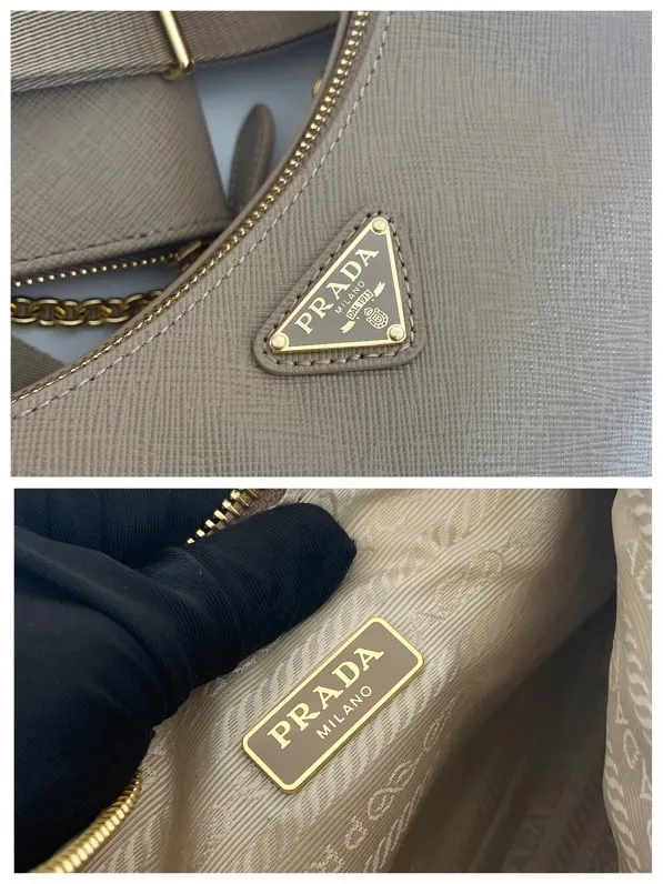 💰1500🎊Upgraded version of three-in-one🎊New 1BH204 full leather/gold hardware, nylon Hobo hand/armpit bag😘😘The full leather hobo that is popular in the fashion circle due to the crazy cultivation of the Internet celebrity sister group has a new model! 👏👏The design of this all-leather Hobo bag is great👍👍One bag with three uses😘😘waist bag/crossbody/single shoulder bag👍👍The handle is replaced by a chain, which makes the underarm bag a little more sexy. It also has a long shoulder strap. What I love most is that there is a small pendant (small bag) hanging on the shoulder strap, which can also be hung on other bags and pants as accessories. 🙊🙊There is no problem in matching various clothes in normal times😘😘Babies, hurry up and get it, it’s so beautiful🙊🙊Dimensions: length 23x height 17x bottom 6.5cm👏👏👏💰💰💰
