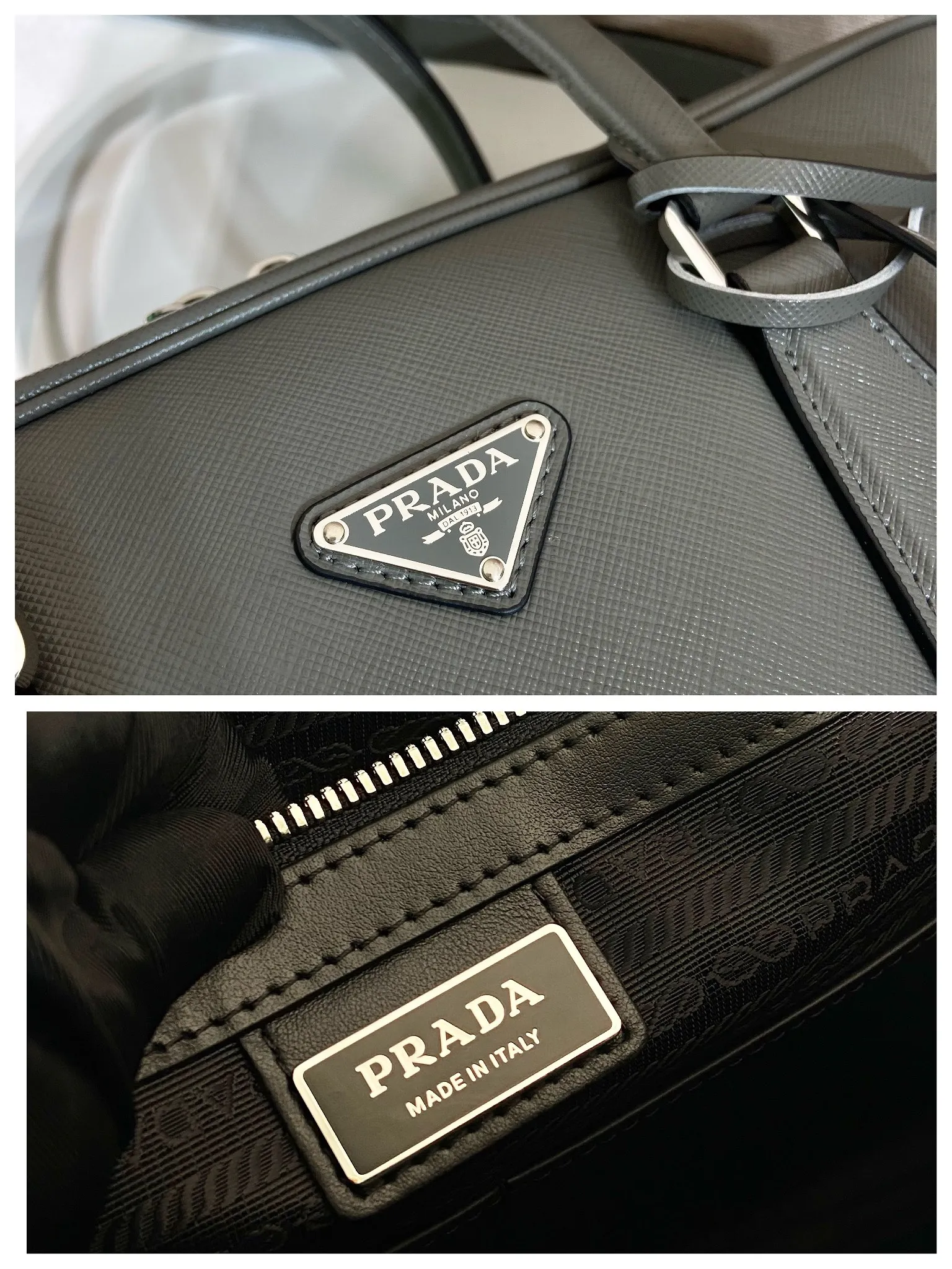 💰2140💋Exclusive debut💋2VE011💼💼The latest men's bag🤙🤙Made of imported Saffiano leather material 🤙Detachable and adjustable nylon shoulder straps 👏🏻Top brushed hardware💪🏾💪🏾Latest design of two-way zipper to the end😘Latest design Prada logo lining Four inner pockets: one with inner wall stitching, one with zipper, two mobile phone pockets, super practical💼💼, men hurry up, length 36x height 28x bottom 6.5cm🤙🤙🤙💰💰💰