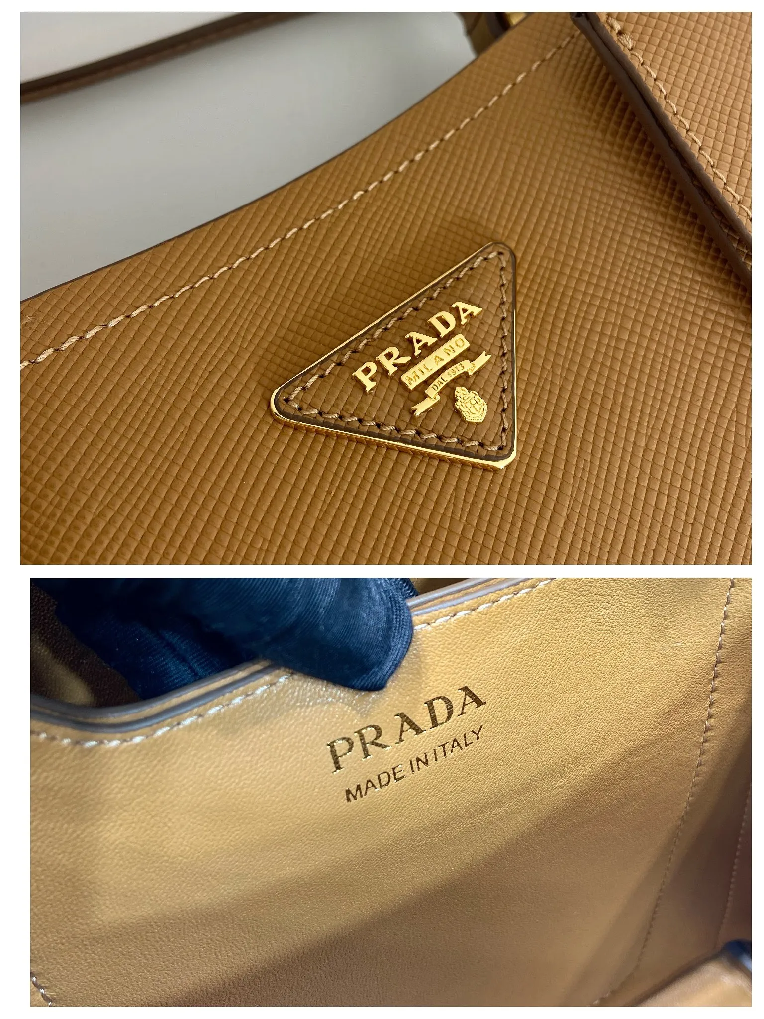💰1840🔆Exclusive first release🔆1BA212💋New color🎉🎉 Original item🤙🤙Made of imported Saffiano leather material, removable shoulder strap, leather nameplate and metal logo complement each other. Leather-covered central pocket with magnetic buckle. Saffiano leather triangle logo. Contrast color nappa leather lining. This Double handbag has an elegant style, eye-catching and unique. It is also a popular style🙋🏻🙋🏻Length 22X Height 23X Bottom 13cm
