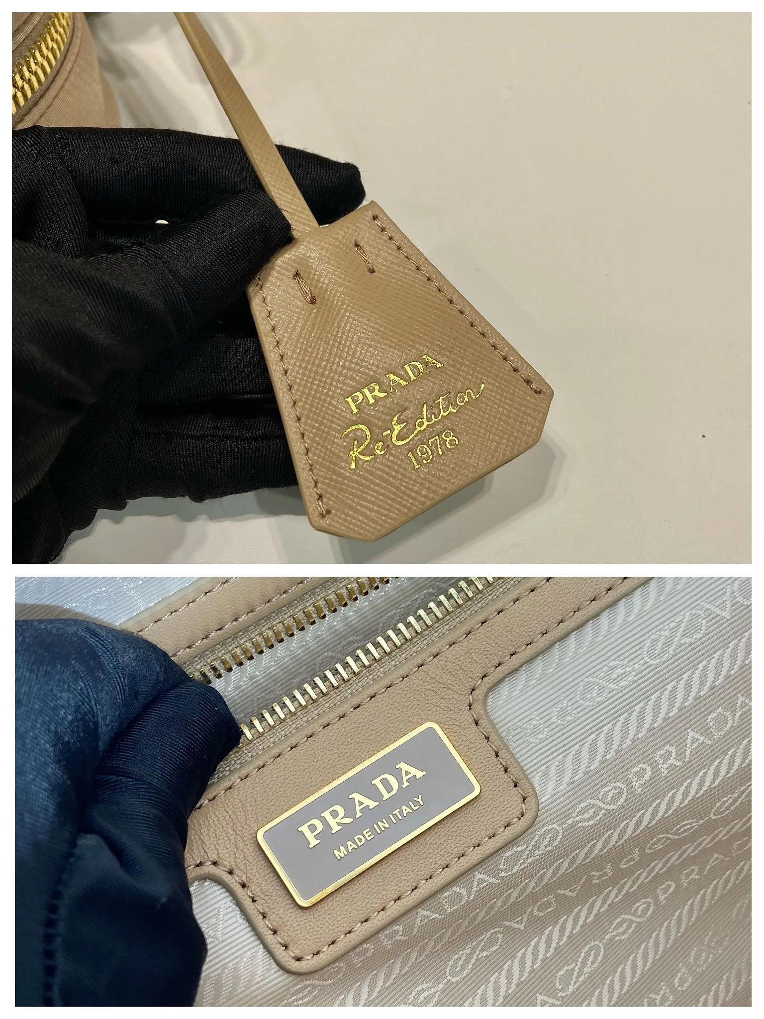 💰1460🎉New second-hand bag🎉1BB115 new color🎉🎉 This double handle handbag is made of regenerated nylon, incorporating unique style elements and exquisite Saffiano leather details, completely subverting people's traditional perception of luxury goods. Practical design embellishments and exquisite details add a unique charm. Large capacity, practical and elegant👏Another popular style that will never go out of style🎉🎉 Length 30x Height 17.5x Base 9cm👏👏👏🎉🎉🎉