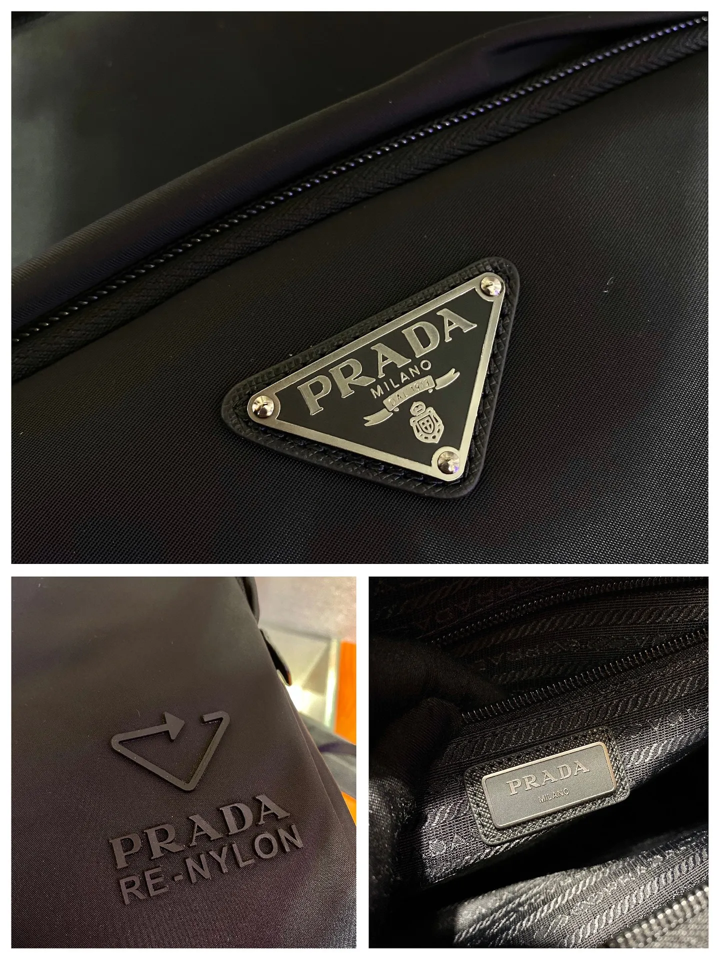 💰1320🎉Environmental protection series🎉New 2VZ081 men’s backpack🎉🎉 This backpack is made of innovative regenerated nylon fabric, full of urban atmosphere, defining design style, and the compact minimalist silhouette highlights its distinctive features. The backpack is extremely functional with a zippered main compartment, multiple exterior zippered compartments and practical trolley straps. Simple and elegant/unique logo😘😘If you like babies, hurry up and get it👏👏 Length 30x Height 38.5x Bottom 19cm