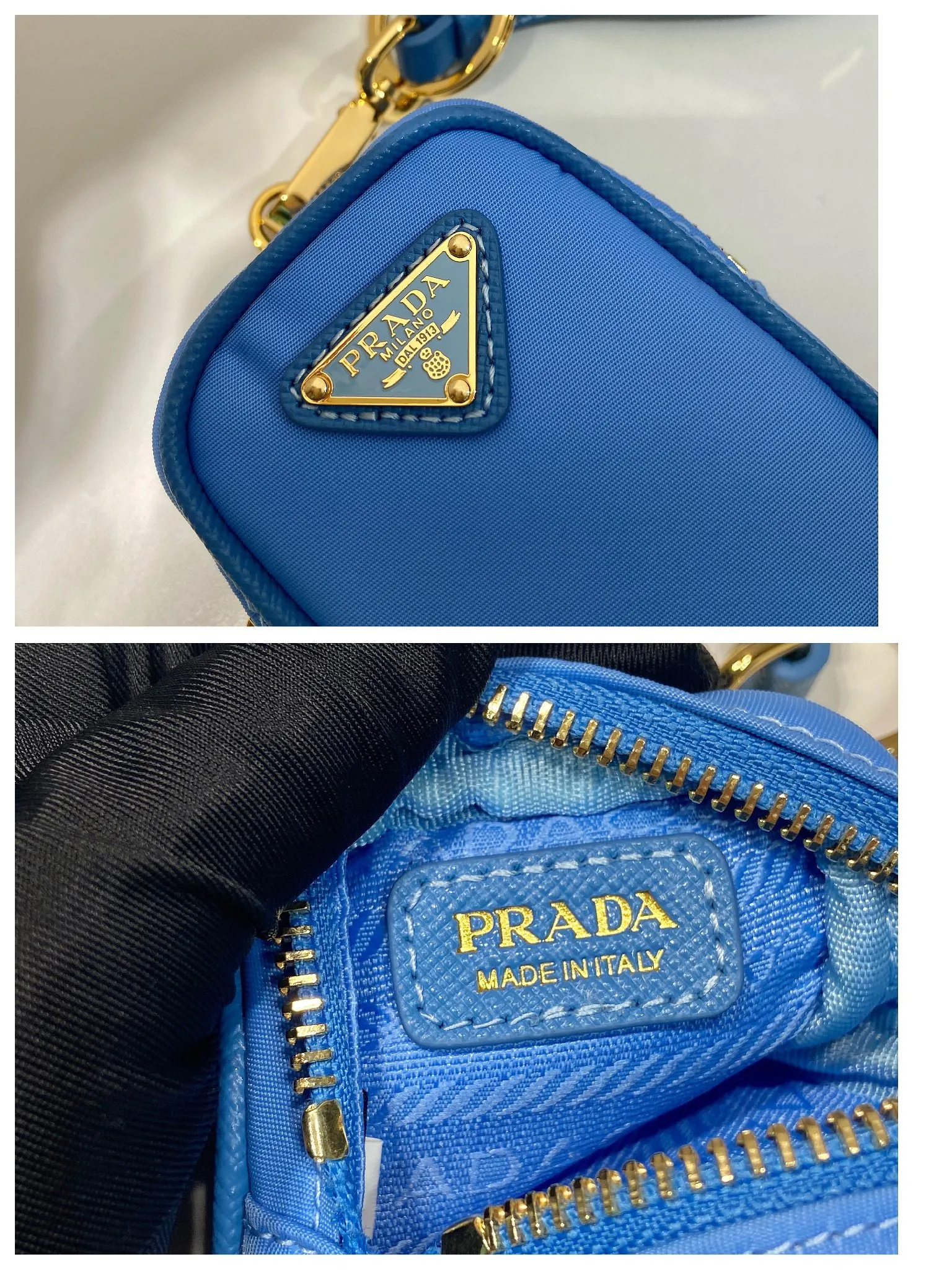 💰360🎉Mini small bag🎉1TT200 new product🎉🎉 This mini pouch is versatile in style and made of Re-Nylon. It cleverly combines practical regenerated nylon, a detachable leather wrist strap and gold-plated hardware. It can be hung on bags and waist bags for decoration. Cards/car keys🔑/lipstick💄/are all no problem. Babies, the pouch you have been longing for has arrived👏👏 Length 7.5x Height 6x Bottom 2.5cm👏👏👏🎉🎉🎉