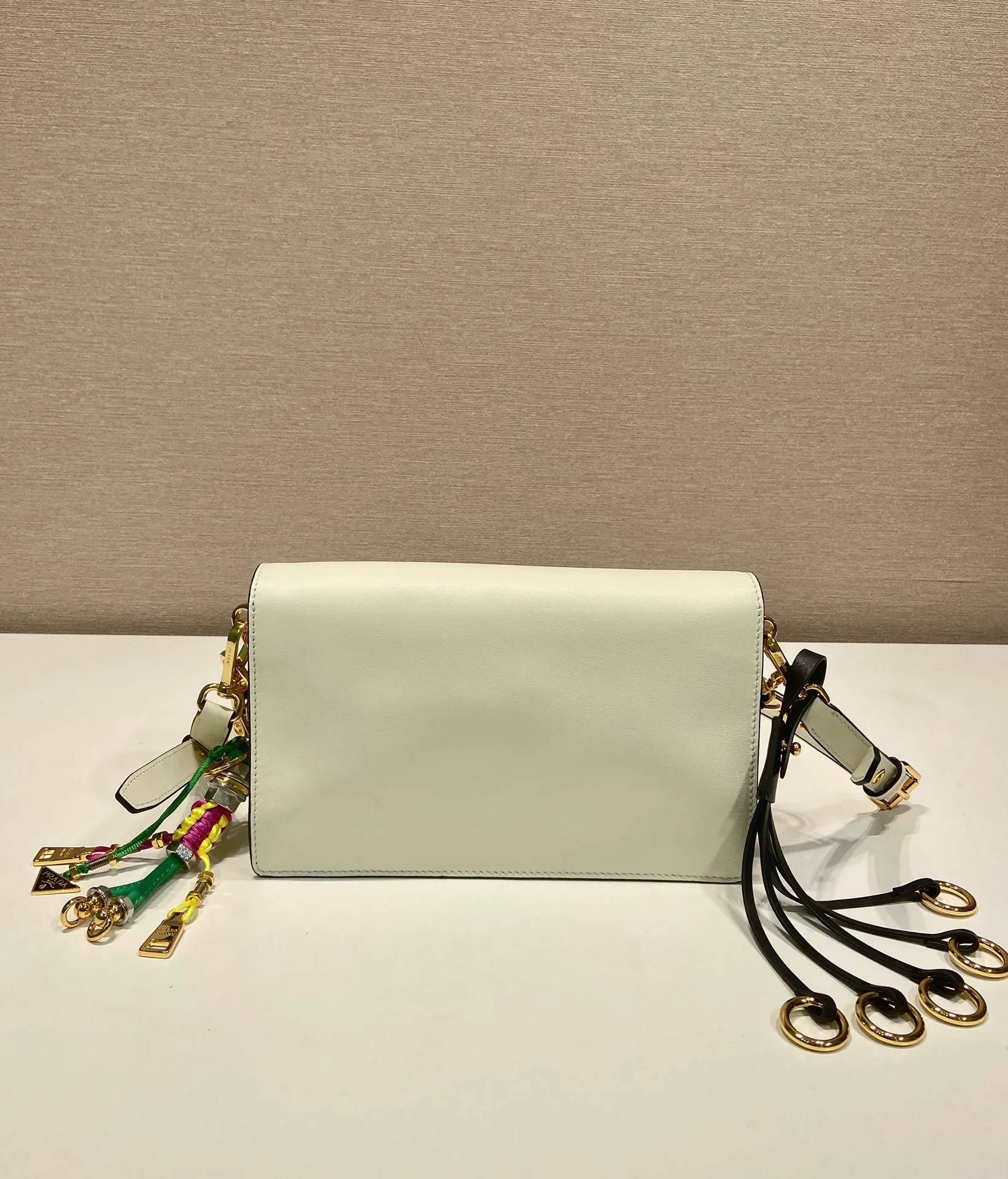 💰1700🎉Punk Style🎉1BD379 Small🎉🎉 This new Soft Sound handbag is made of soft leather inside/outside, with ample space, chic and versatile. One-shoulder style with two compartments and gold-tone hardware. What I love the most is the detachable pendant as the finishing touch😘to show the diverse and fashionable style. The upper body effect is so classy, ​​I love it😘, it’s another popular model for internet celebrities, babies, hurry up and get it🎉🎉 Length 24 height 13.5x bottom 6cm🎉🎉🎉👏👏👏