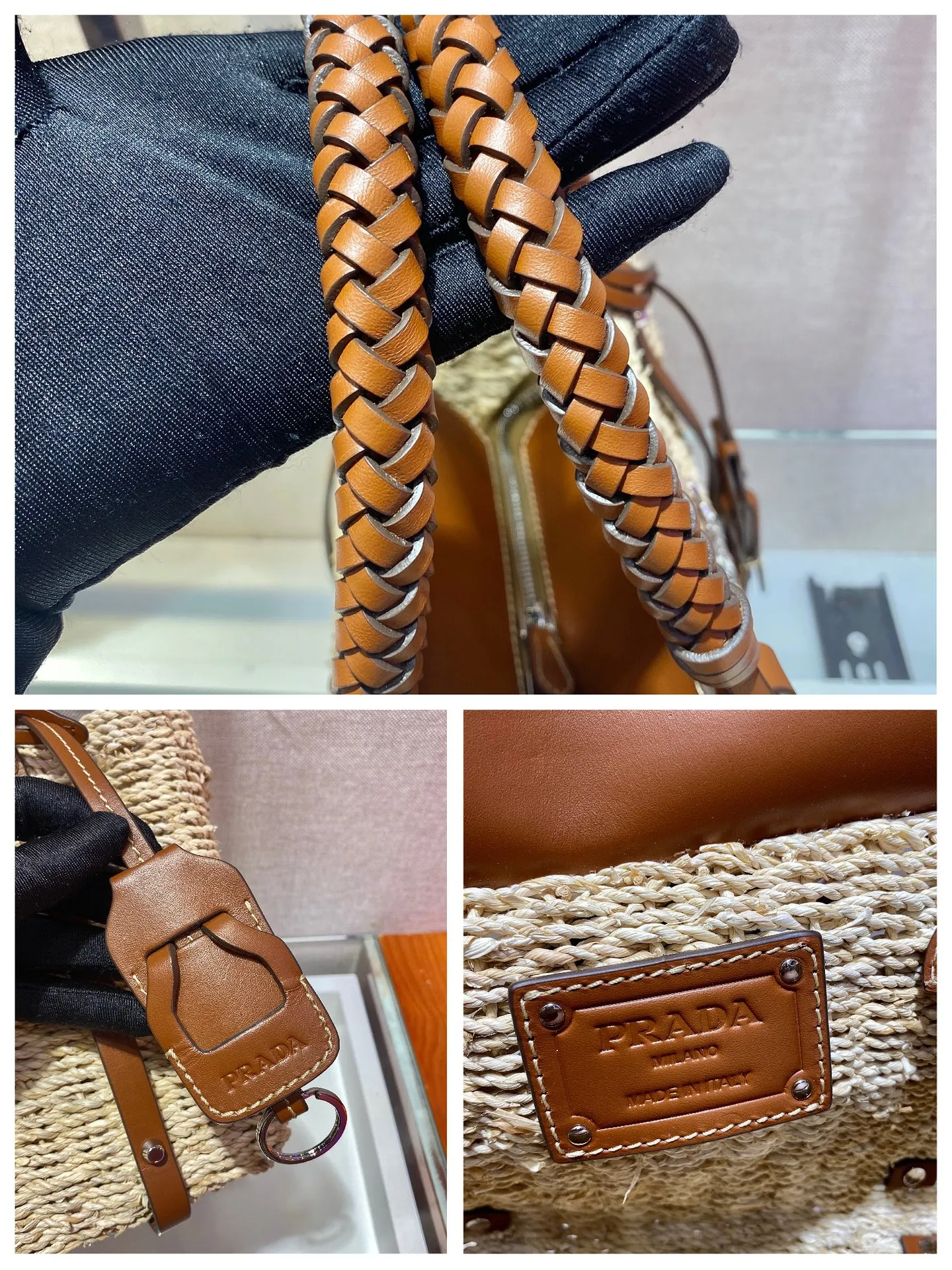 💰1640🎉Best straw woven bag🎉Made of high-end, fashionable and unique handmade bamboo weaving and imported cowhide leather👏👏Full of artistic flavor~classic and retro, with exquisite cowhide braiding design of the handle and a small leather tag♡It has a fashionable and modern noble charm😘😘It can also be paired with private clothes every day. Natural style design It seems like it can breathe🙊🙊Lightweight/big and empty👍👍, the appearance is cute😘😘This straw knitted style will never go out of style, babies, hurry up and get it, it’s so beautiful🙊🙊 Length 26x height 18x bottom 13.5cm👏👏👏💰💰💰
