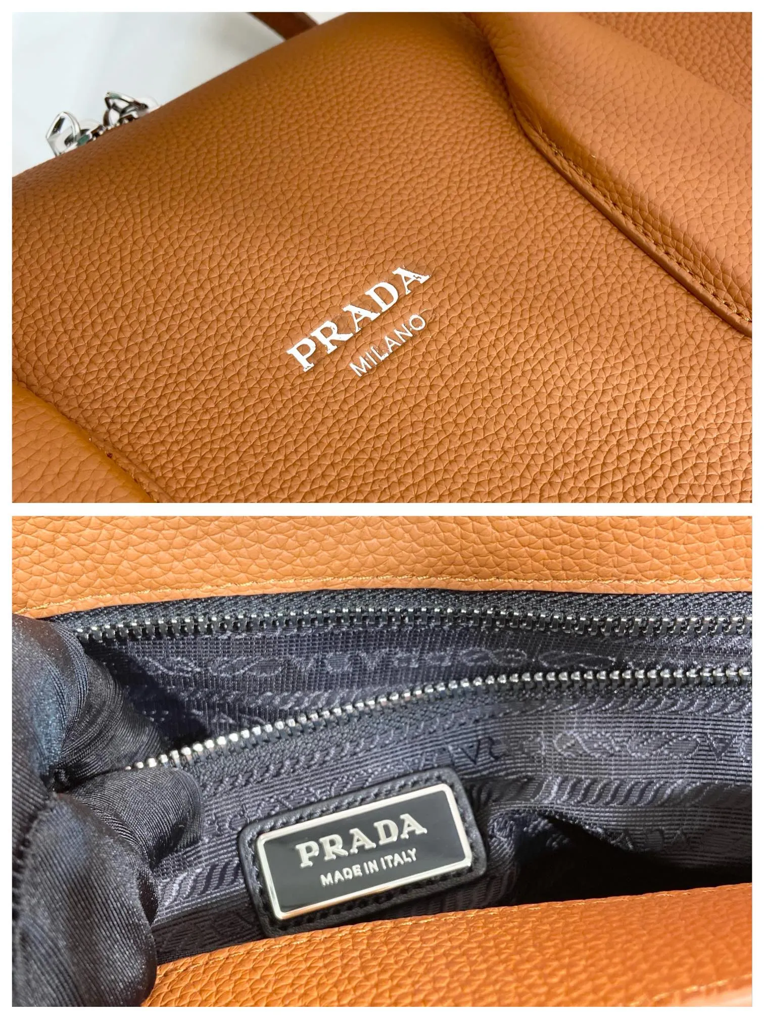 💰2300🎉New travel bag🎉2VC035🎉🎉 This double handle leather travel bag is made of imported calfskin, which has an ultra-soft feel and look. It has a hot-stamped logo on the front. Zip closure. Internal compartment with zippered pocket. Re-Nylon logo lining. Enameled metal triangle logo on both sides of the zipper strap. A must-have for travel, very popular, and a popular style that will never go out of style🎉🎉 Length 50x Height 33x Bottom 19cm🎉🎉🎉💰💰💰