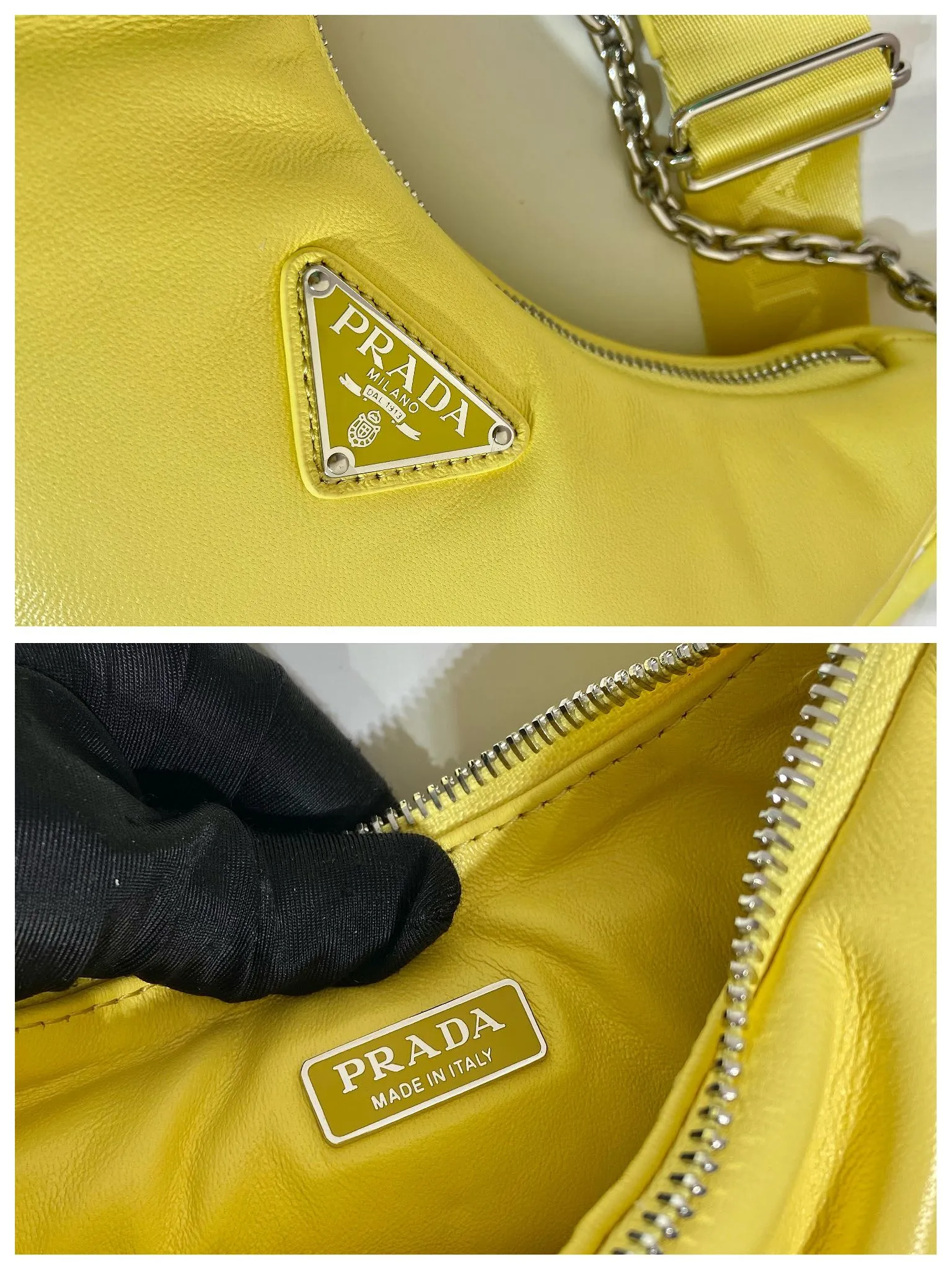 💰1520🎉Lambskin three-in-one🎉1BH204🎉🎉 This three-in-one padded shoulder bag is made of soft lambskin and has a simple silhouette. It is equipped with a detachable long nylon shoulder strap and velvet strips. It is a favorite small bag on the shoulder strap. So cute 😉 It feels very soft🎉, practical and casual, babies, hurry up and get it🎉🎉 Length 22x height 18x ​​base 6.5cm🎉🎉🎉🍊🍊🍊