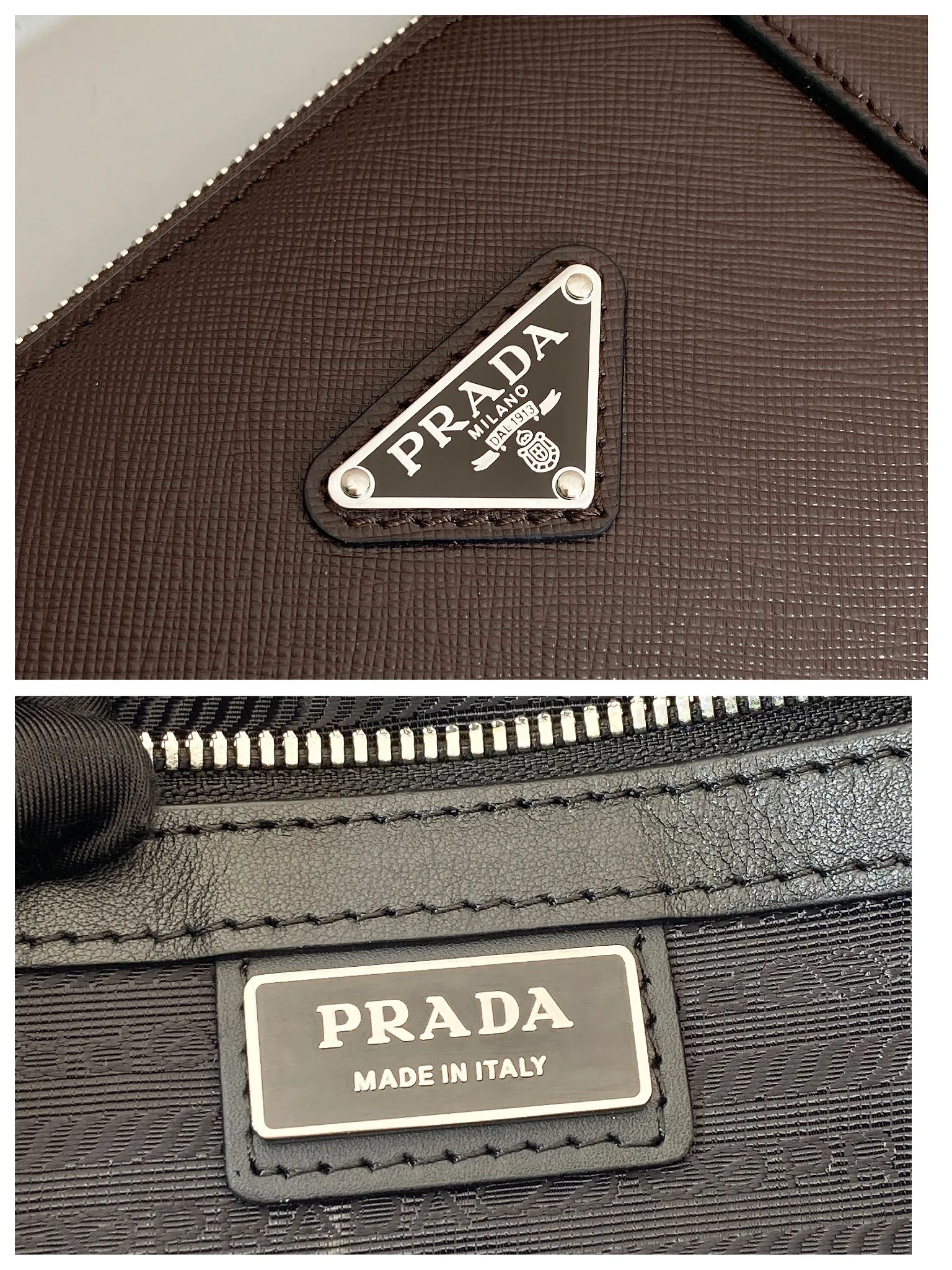 💰1960🎉New briefcase🎉2VG039🎉🎉Dark coffee color🎉🎉 This simple tote bag combines modernism and classicism. It is decorated with a triangular logo and imported cross patterns, which has a striking brand style. Simple and elegant, men, hurry up and get it, it is another popular style that will never go out of style🎉🎉 Length 40x Height 40x Bottom 9cm