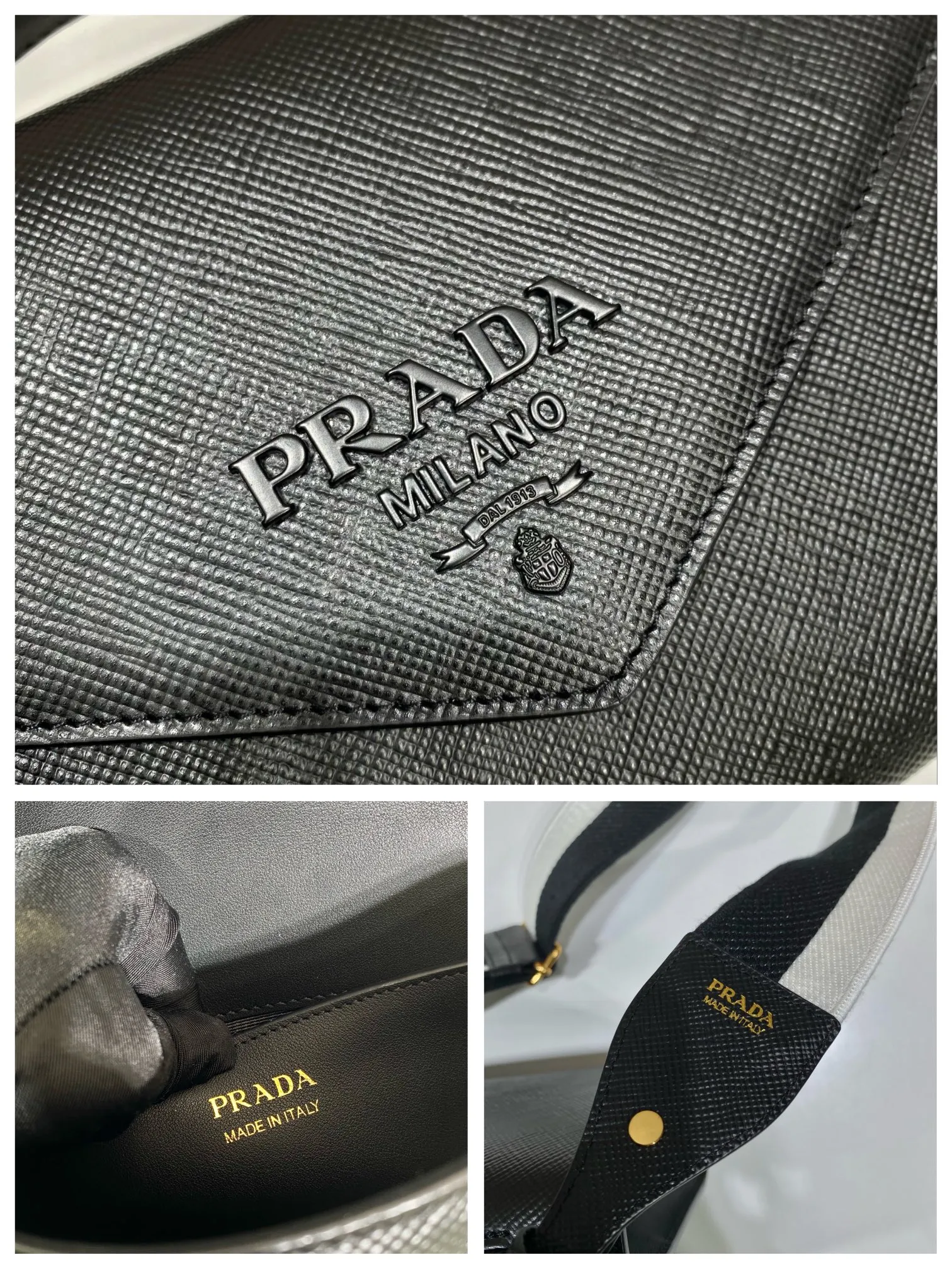 💰1660🎉New cross-body bag🎉1BD317🎉🎉 This Saffiano leather Monochrome handbag is beautifully designed with the iconic logo in the same color effect. Simple and elegant lines define the style of the bag. What I love most is this fabric embroidered shoulder strap😘It can be detachable and matched with other bags. It can be carried hand-held or crossbody👏👏I love it so much😘The contrasting color logo embroidery makes the brand style clearly visible. Simple and elegant, hurry up and get it🎉🎉 Length 21x Height 14x Bottom 6.5cm🎉🎉🎉💰💰💰