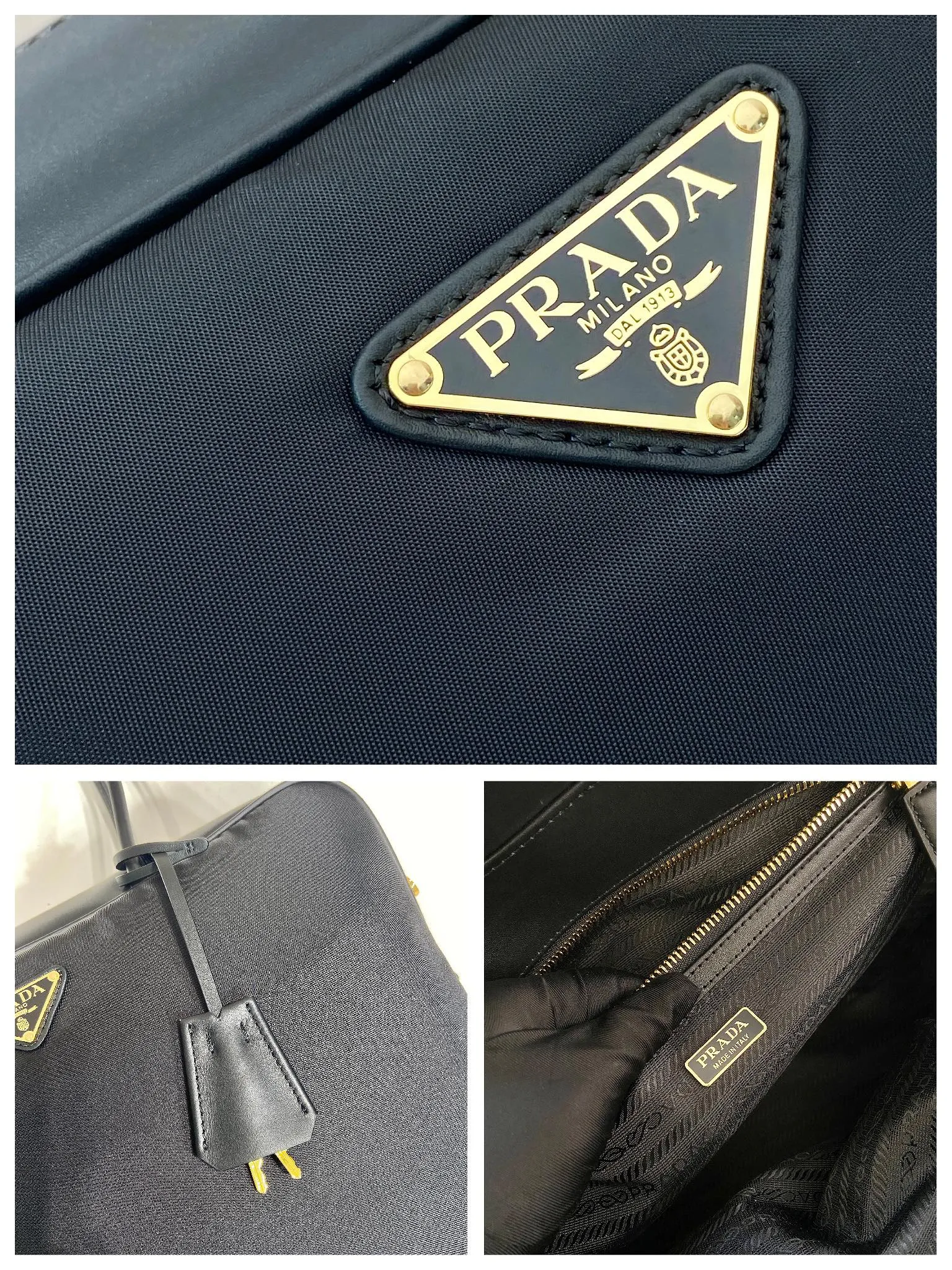 💰1360🎉Lock Bag🎉1BB131 Large🎉🎉 This Tessuto Tocker handbag has a crisp and compact shape. It is made of regenerated nylon (Re-Nylon) and imported calfskin. It is equipped with a detachable long shoulder strap, which is exquisite and elegant. Finished with metal hardware, a zipper and favorite padlock closure add a chic touch. It has a large capacity and space, and it is a popular model that will always be popular🎉Hurry up and get it🎉🎉 Length 34x Height 23x Bottom 10cm🎉🎉🎉👏👏👏