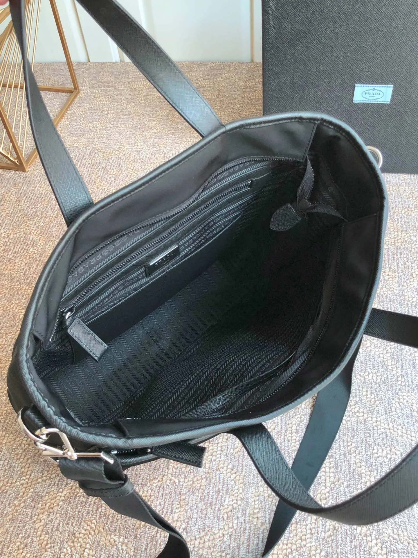 💰1260, P's new men's bag, 2VG032, original item, made of imported nylon and Saffiano leather trim and handles, polished steel accessories and black titanium zippers, detachable and adjustable shoulder straps, many compartments, a must-have for men, length 35x height 34cmx10cm