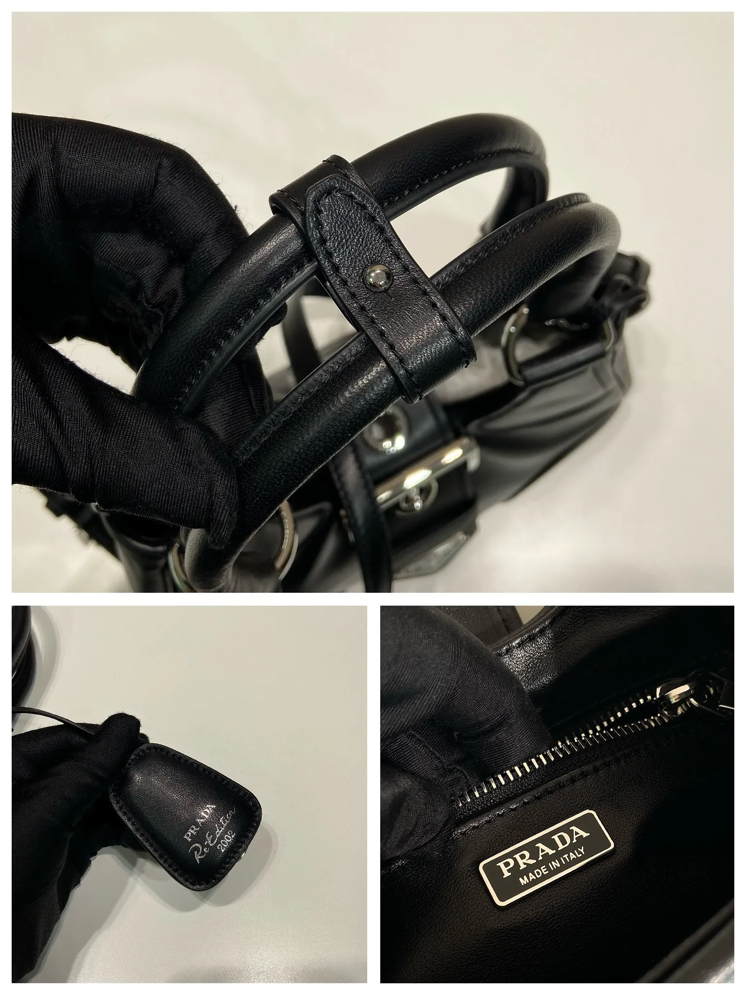 💰1660🎉New Moon handbag🎉1BA381 full lambskin🎉🎉 This Moon handbag is designed with imported lambskin, and the interior is also full sheepskin👏 It is equipped with a 100 cm detachable and adjustable long leather shoulder strap, which can be carried by hand or on the shoulder, a detachable leather keychain, and a triangle logo magnetic buckle/lace closure on the front. It is lightweight and practical, and the upper body effect is cool/fashionable. Another popular style that will never go out of style🎉🎉Hurry up and get it🎉 Length 22.5x Height 16x Bottom 7.5cm
