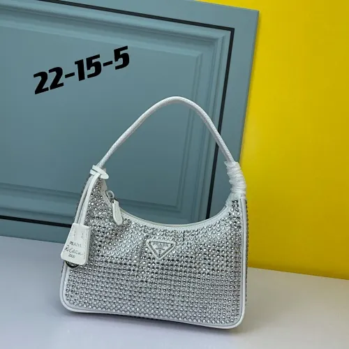 All Categories Official Website "Brand Women's Bags" Women's Bags 💙 PRADA 2022 Official New Prada Underarm Bag Wholesale 58002500 Original Order Quality Size: 22-15-5CM
