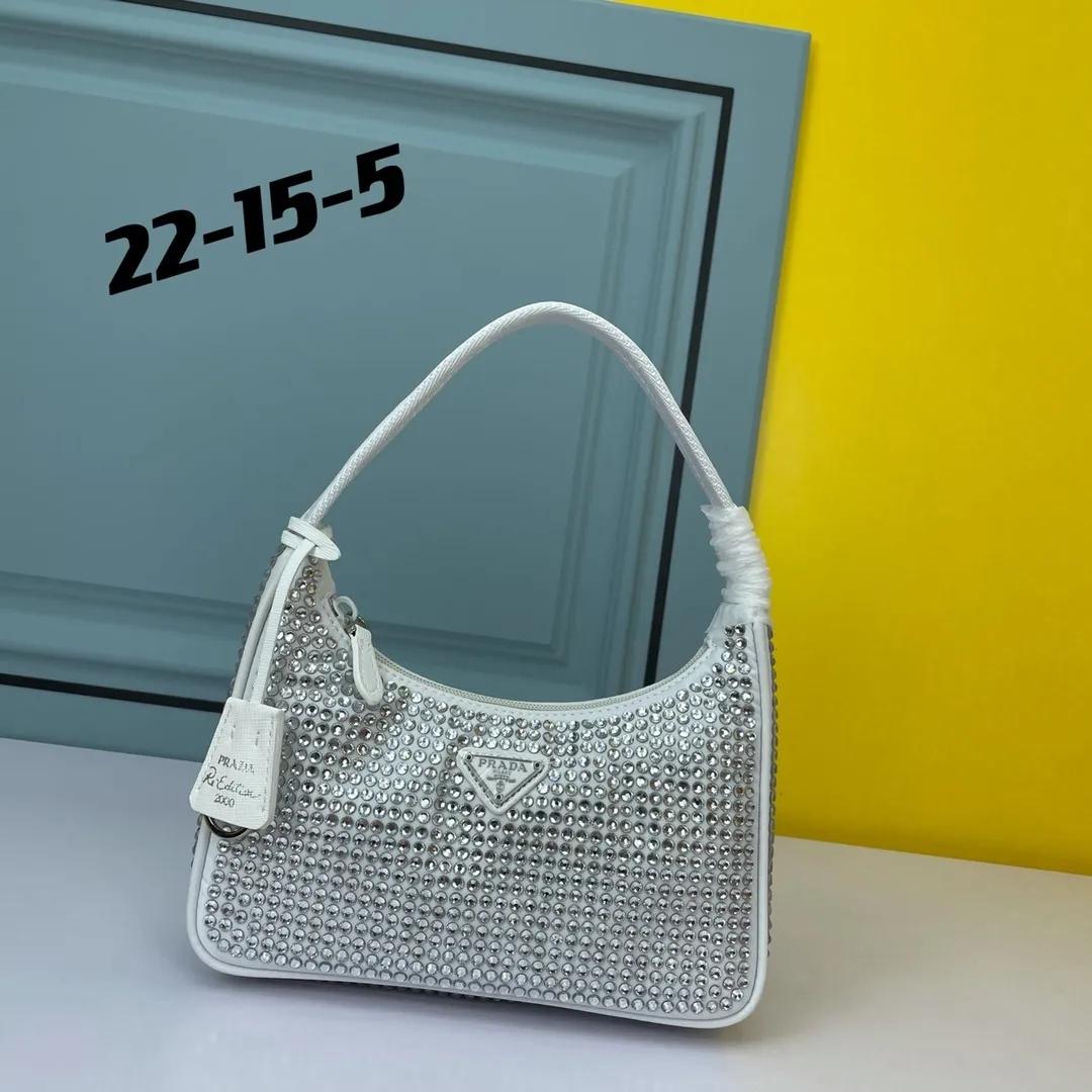 All Categories Official Website "Brand Women's Bags" Women's Bags 💙 PRADA 2022 Official New Prada Underarm Bag Wholesale 58002500 Original Order Quality Size: 22-15-5CM