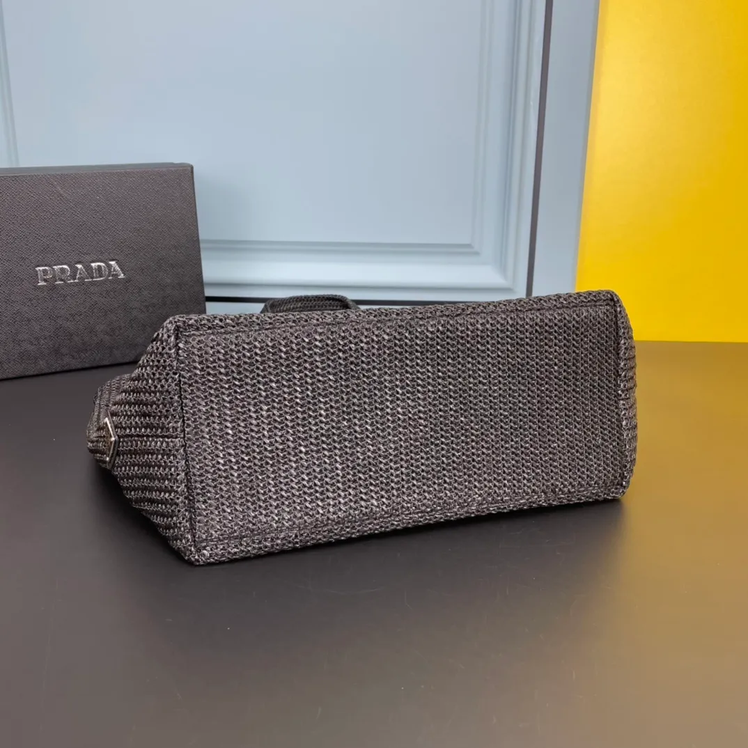 All categories Official website "Brand Women's Bags" Women's Bags 💙 PRADA 2022 Official New Prada Raffia Handbag Wholesale 58001600 High Quality Size: 33-30-16CM