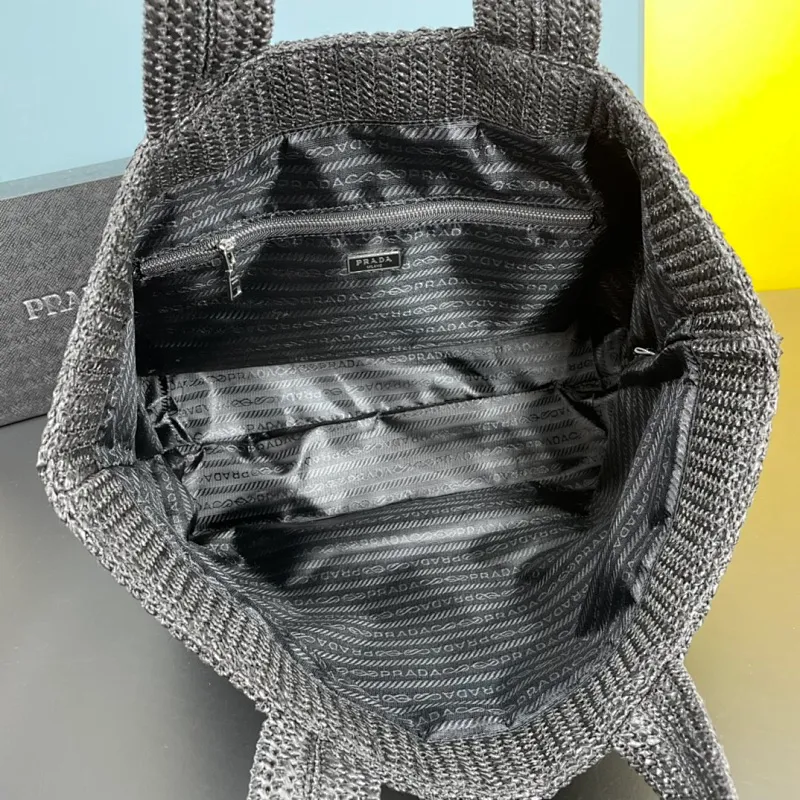 All categories Official website "Brand Women's Bags" Women's Bags 💙 PRADA 2022 Official New Prada Raffia Handbag Wholesale 58001600 High Quality Size: 33-30-16CM