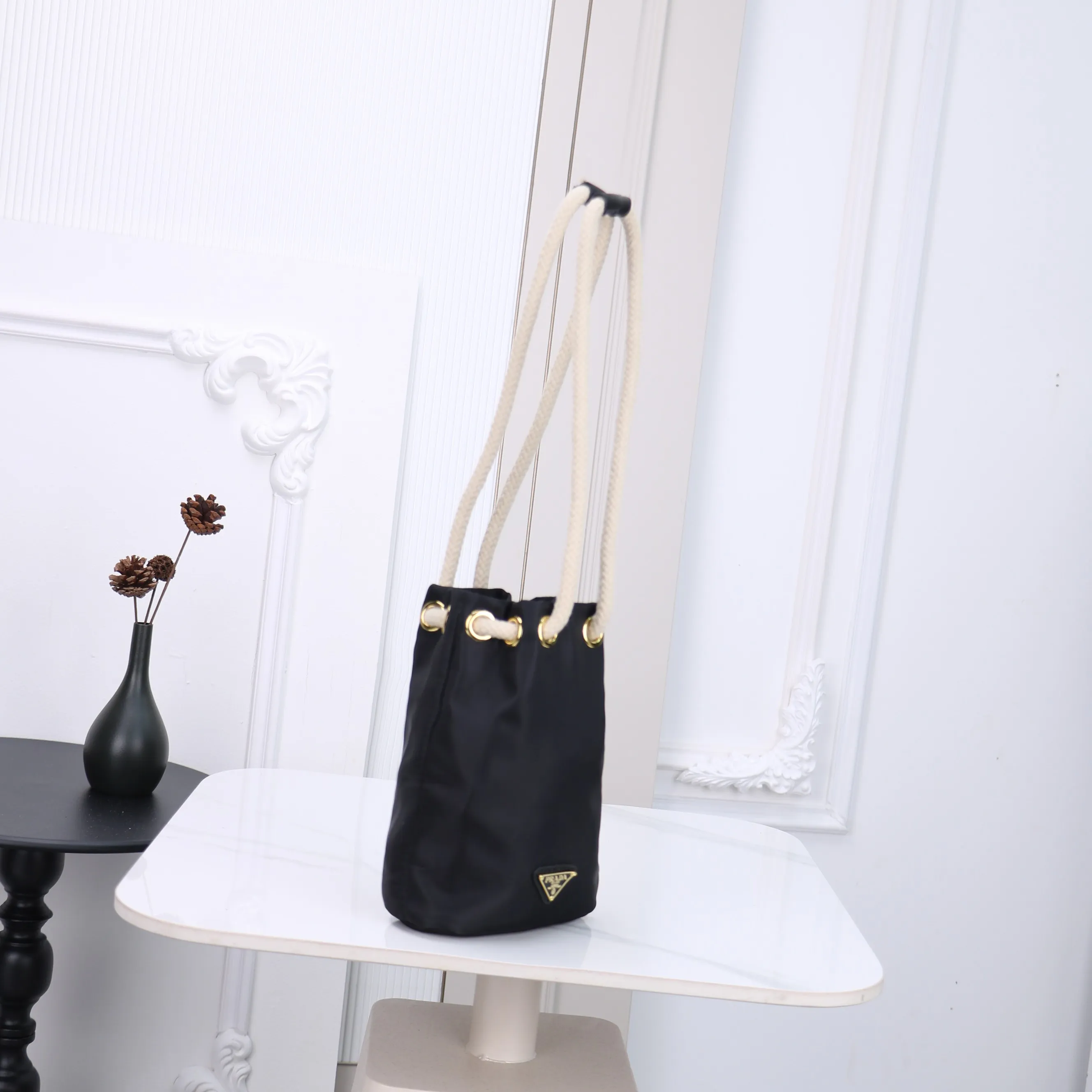 All Categories Official Website "Brand Women's Bags" Women's Bags 💙 PRADA 2026 New Prada Bucket Bag