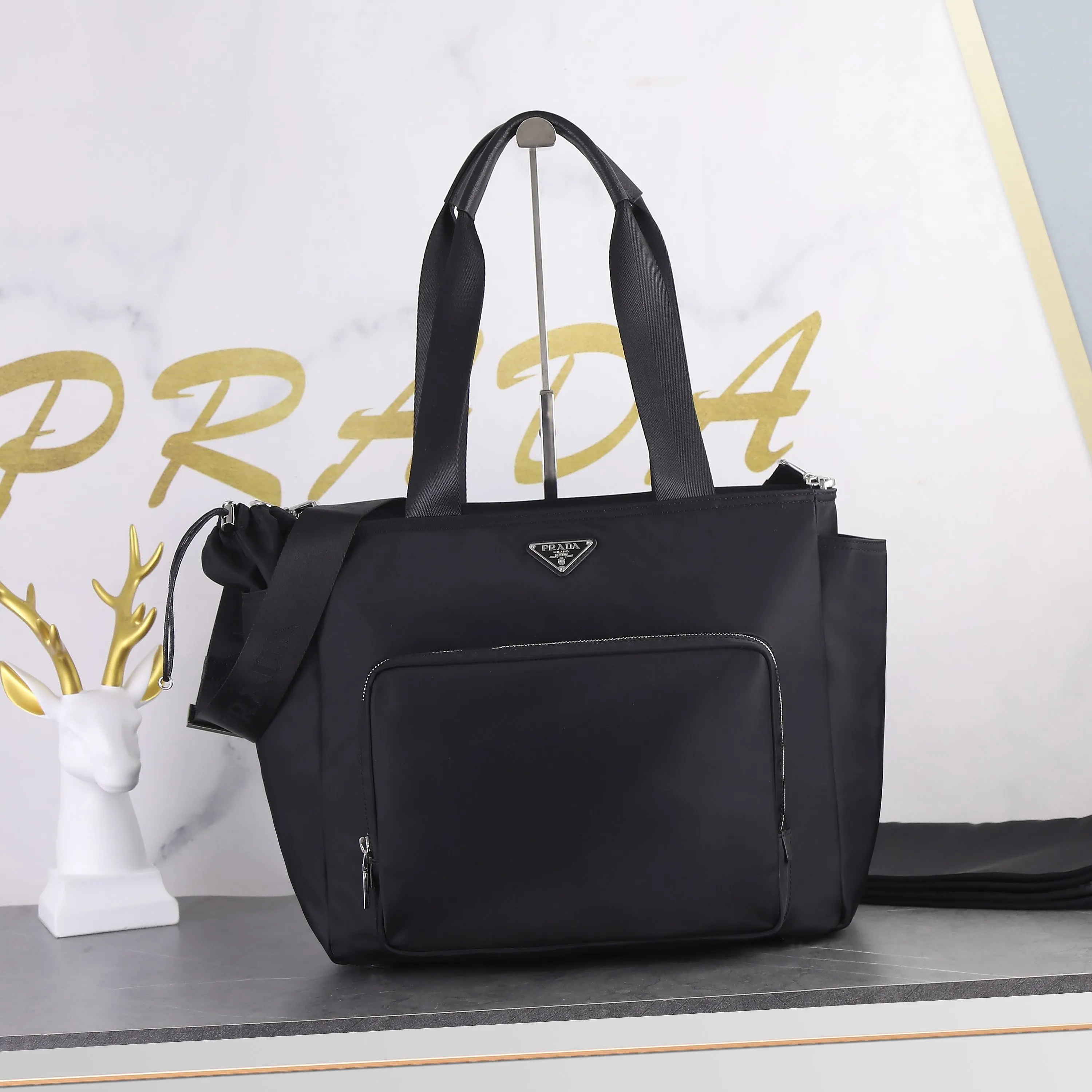 All Categories Official Website "Brand Women's Bags" Women's Bags 💙 PRADA 2022 Official New Prada Mummy Bag Wholesale 58004000 Original Order Quality Size: 35-30-17 CM