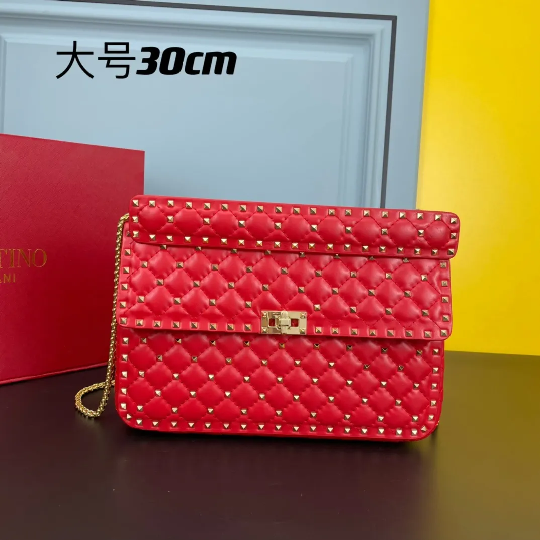 All categories Official website "Brand Women's Bags" Women's Bags 💙 Valentino 2022 Official New Valentino Soft Sheepskin Crossbody Bag Wholesale 58003100 High Quality Size: 30-8.5-20CM