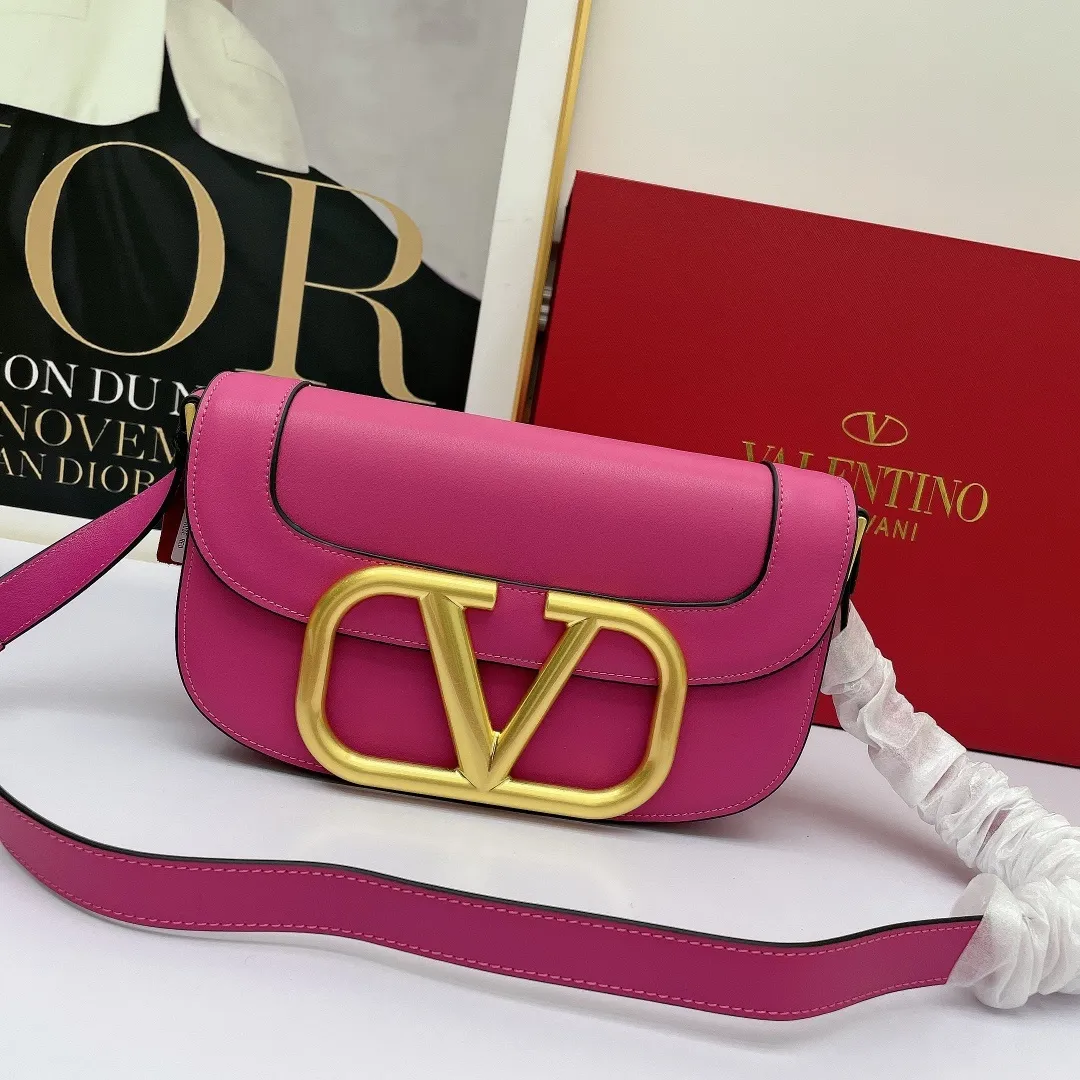 All Categories Official Website "Brand Women's Bags" Women's Bags 💙 Valentino 2023 New Valentino Calfskin Crossbody Bag