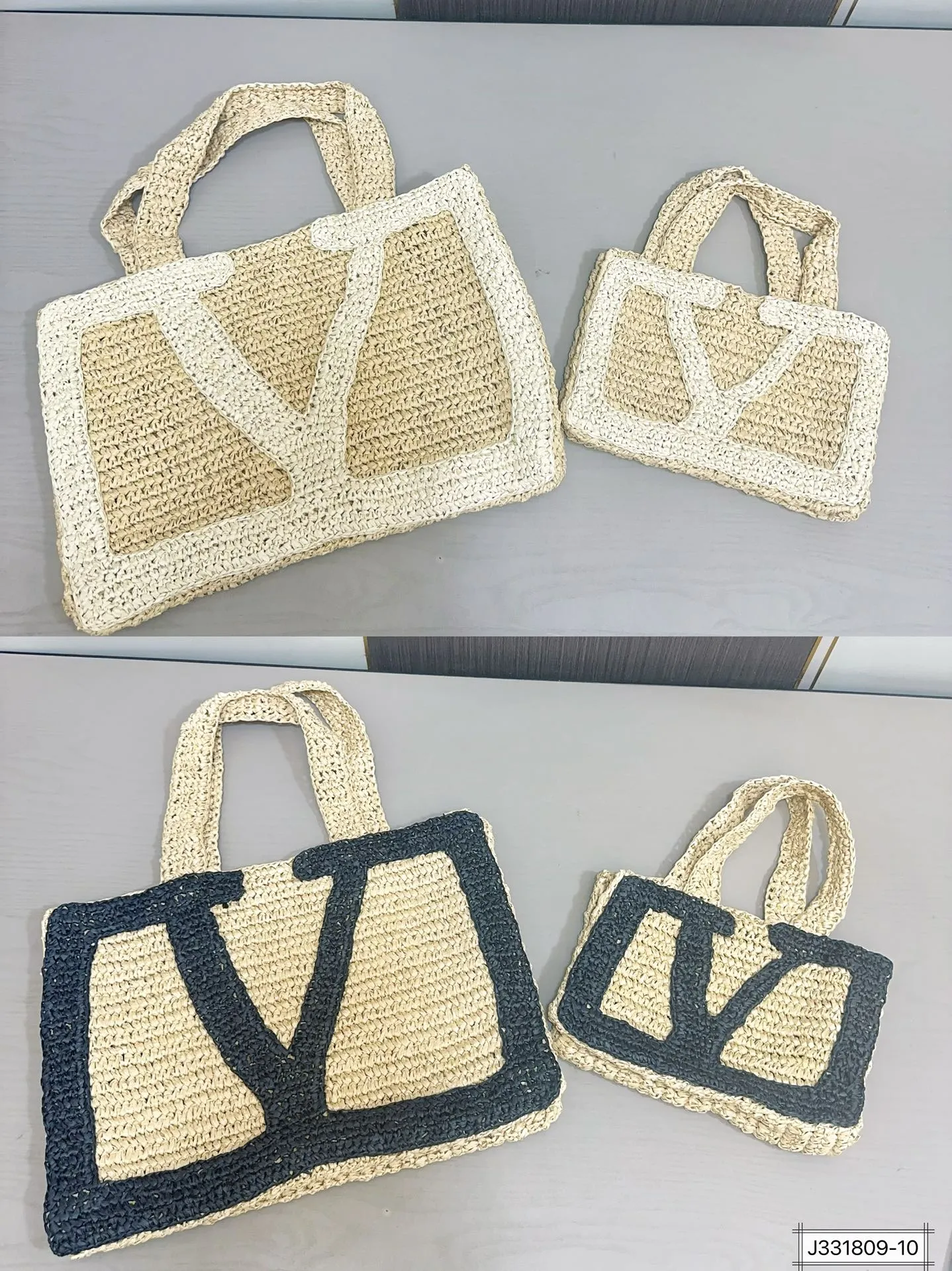💰250 ⚠️Size 35*24 💰230⚠️Size 27*17 Valentino raffia woven handbag Raffia handbag, the weaving process is delicate and tough. Raffia, also known as "love grass", has a sweet meaning and lights up the leisurely mood of summer.
