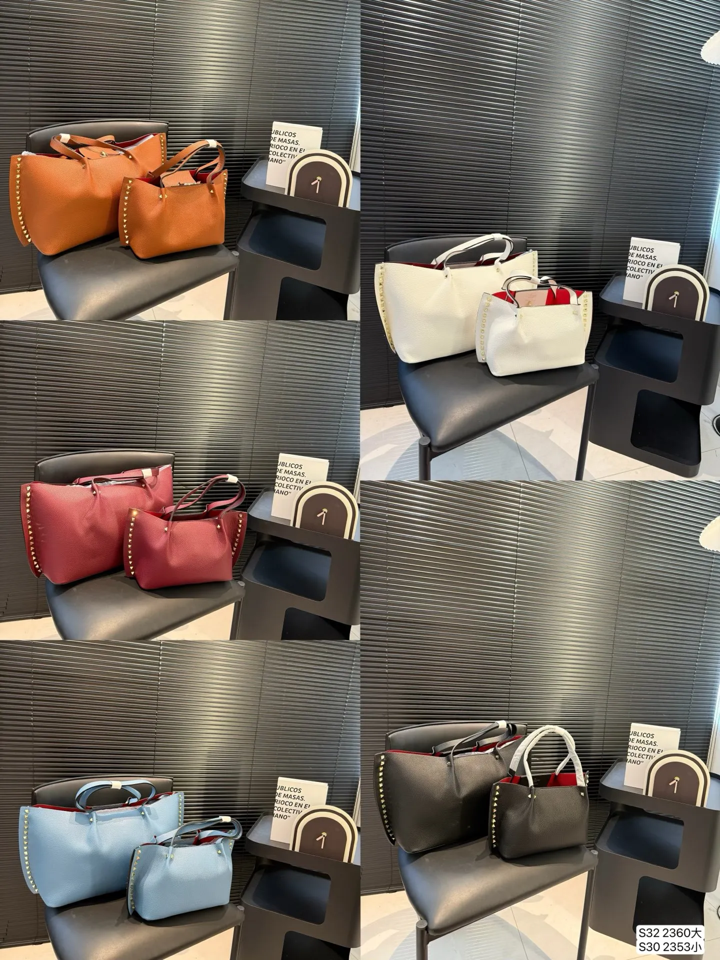 Large size P420 Small size P400 Valentino tote bag has a retro feel, high-end yet elegant, super atmospheric, suitable for commuting, casual, and dating. Size: Large 37 23 Small 24 18 Item No. Large 2360 Small 2353
