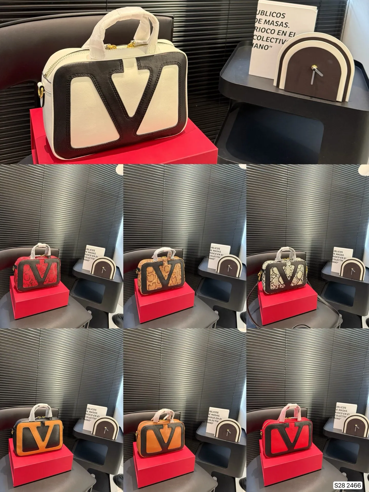 P380 comes with a folding box. Stars interpret the Valentino Viva Superstar bag. The eye-catching V Logo makes it highly recognizable. The outline of the bag is square and orderly. The color matching and sliding chain add to the retro texture. #Valentino2025 Early Spring Series Size: 24 16 Item No. 2466