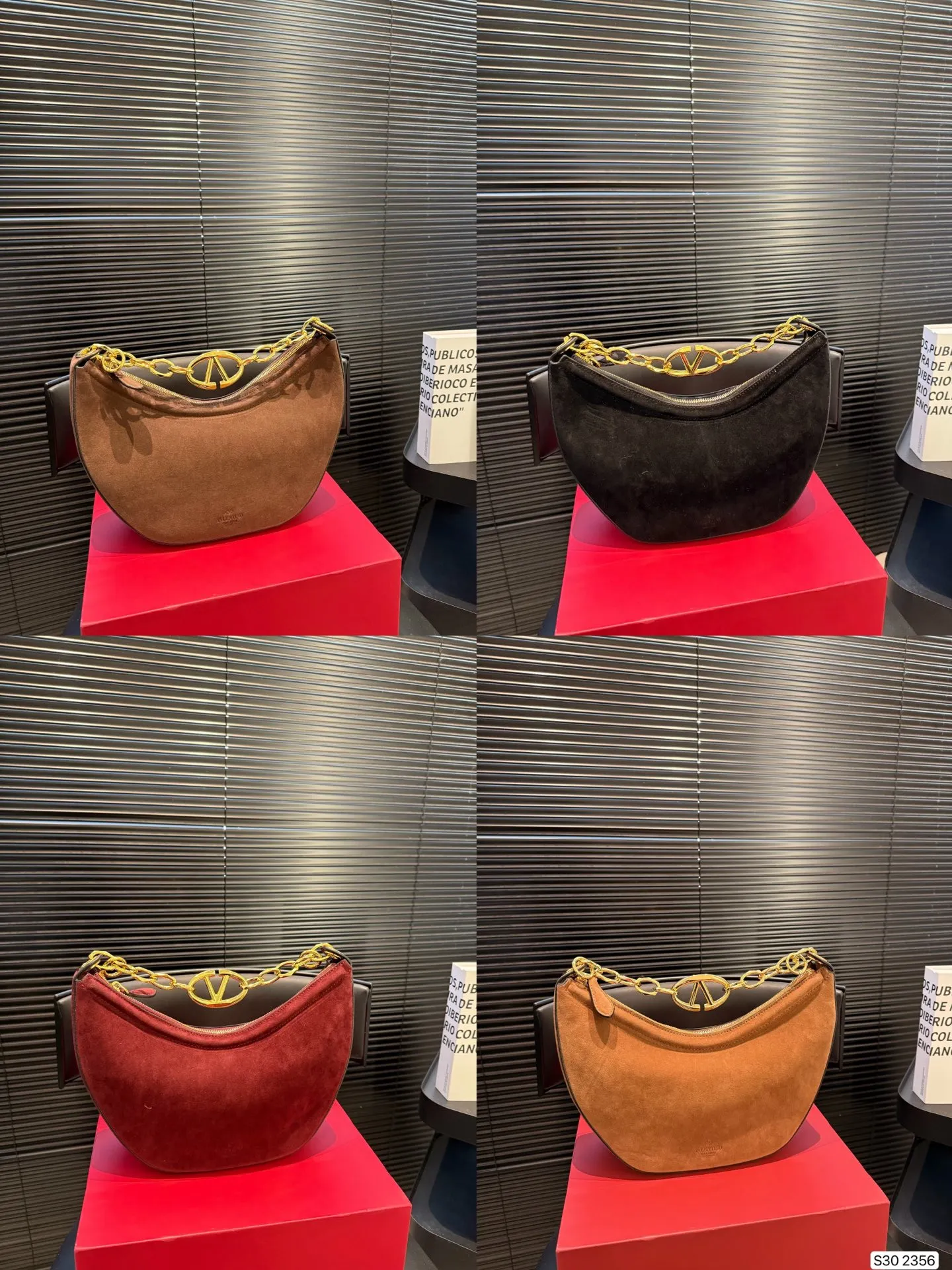 P400 with folding box Valentino has a retro feel, high-end yet elegant, super atmospheric, suitable for commuting, casual, and dating. Size 20 15 Item No. 2356