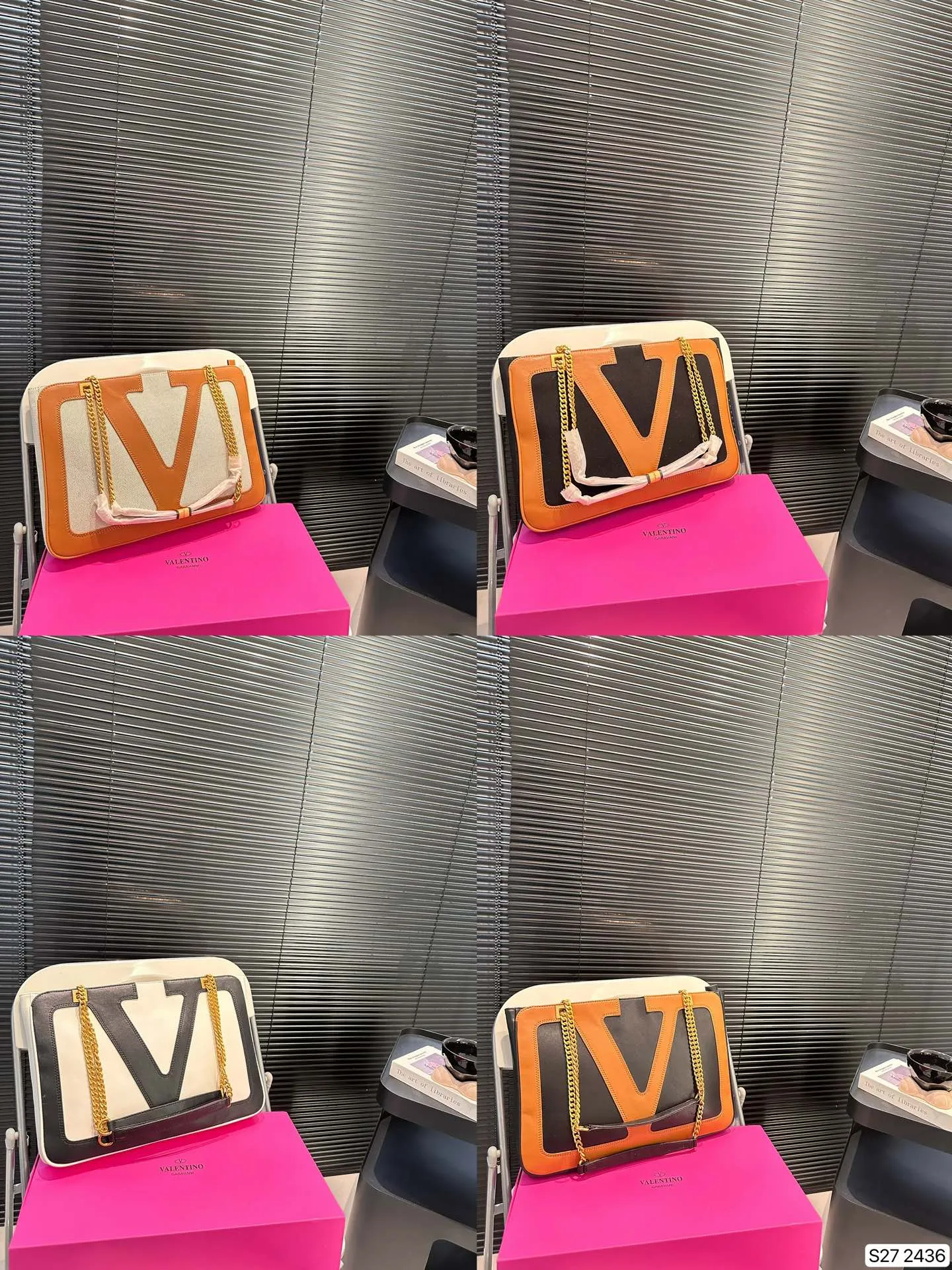 P370 comes with a folding box. Stars interpret the Valentino Viva Superstar bag. The eye-catching V Logo makes it highly recognizable. The outline of the bag is square and orderly. The color matching and sliding chain add to the retro texture. Hello Michele #Valentino2025 Early Spring Series Size: 37 26 Item No. 2436