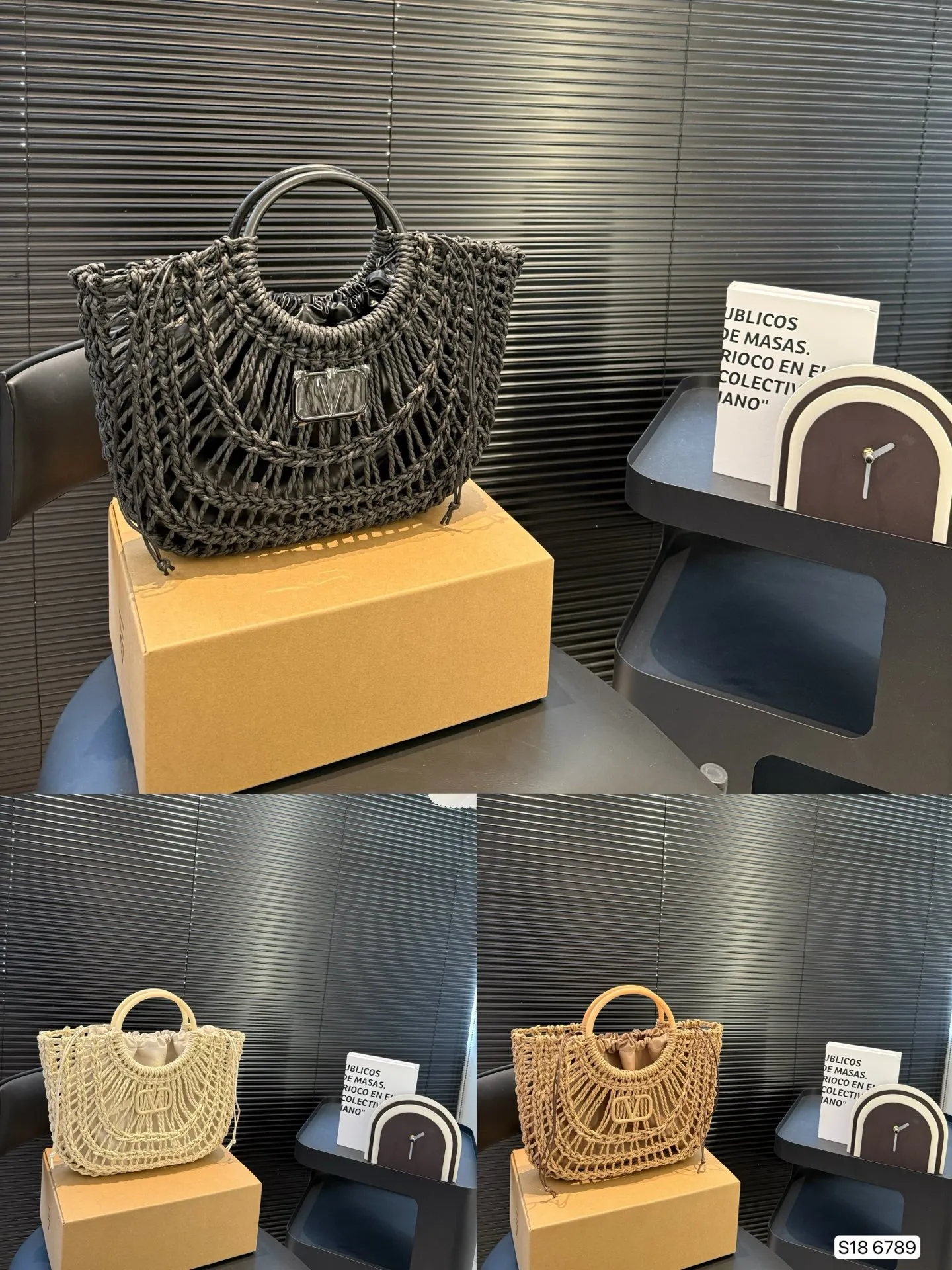 P280 comes with box Valentino Valentino woven bag 24 has a strong holiday style in spring and summer, but it is also suitable for daily life. I feel like having a bag like this is a must. After all, no one wants to refuse the waves and the beach. Size: 33 22 Item No. 6789