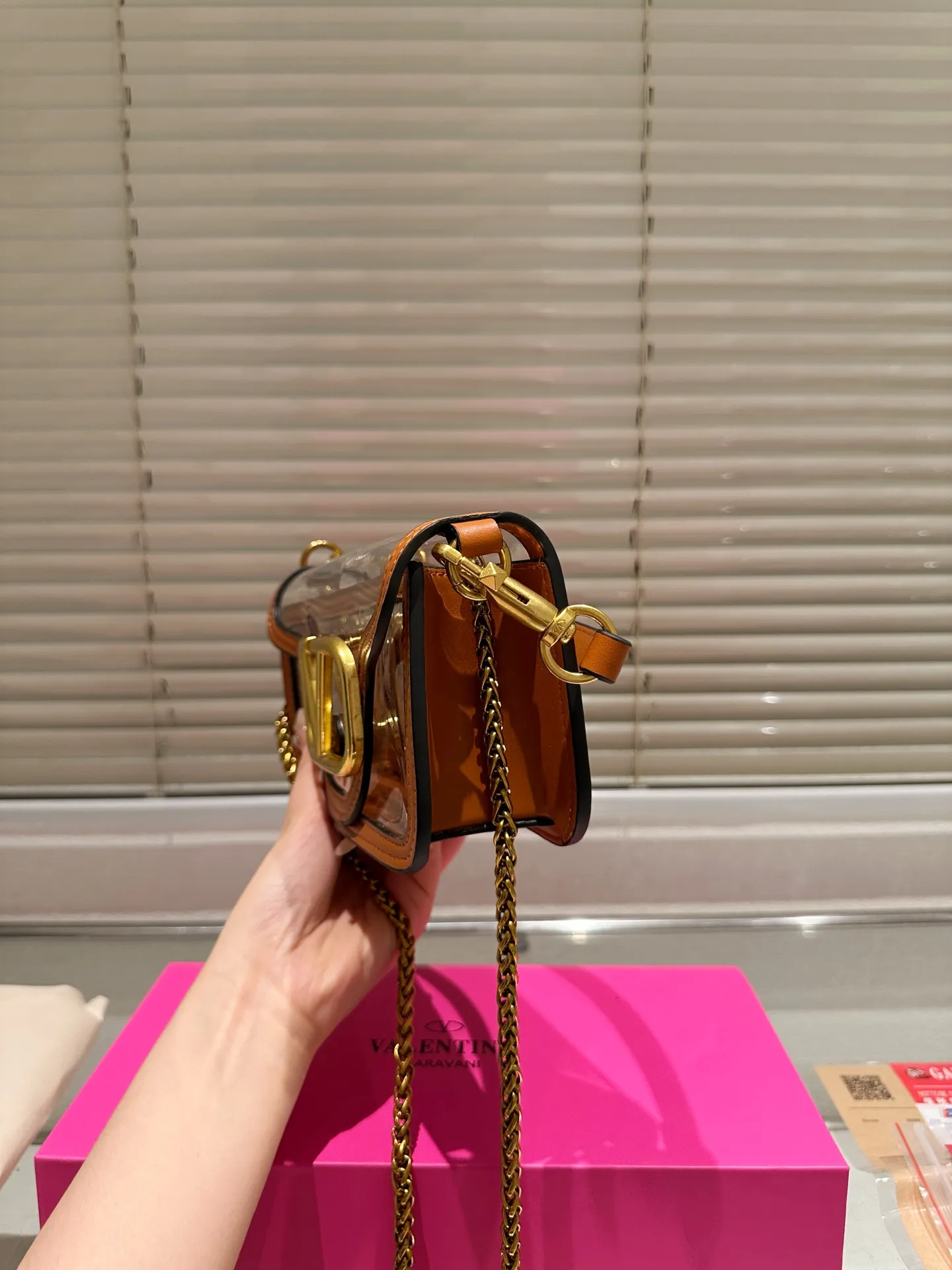 Small P340 folding box ⚠️ size 20.9 Valentino, versatile classic, exquisite one, transparent bag, really super invincible and cute, full of fairy spirit, a must-have for girls every day