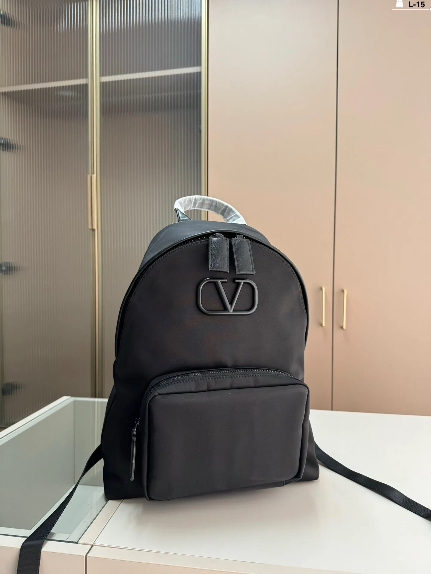 💰p320 Valentino VLTN printing rivet heavy craftsman backpack unisex backpack made of exquisite inlay work L-15 size 33.15.41
