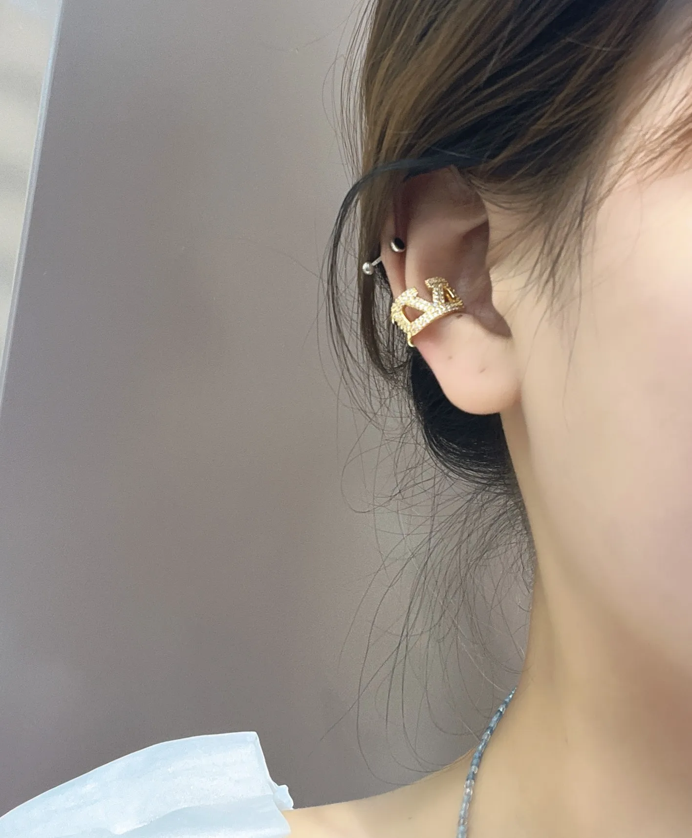 Valentino earrings single ear cuff