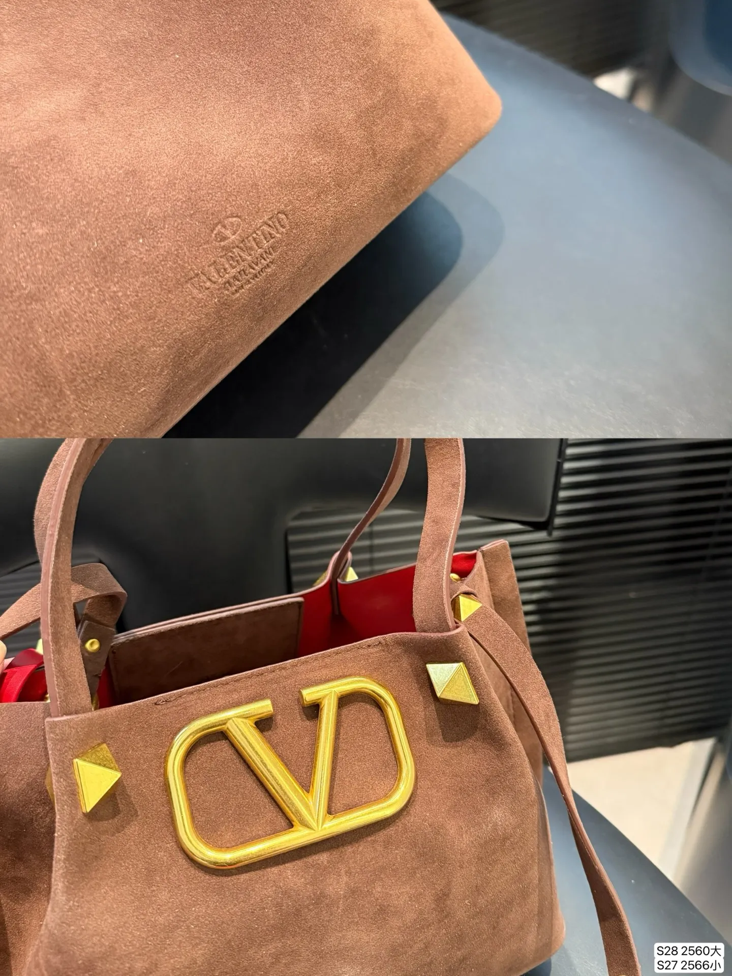 Large size P380 Small size P370 Valentino tote bag has a retro feel, high-end yet elegant, super atmospheric, suitable for commuting, casual, and dating. Size: Large size 37 23 Small size 25 19 Item number Large 2560 Small 2566