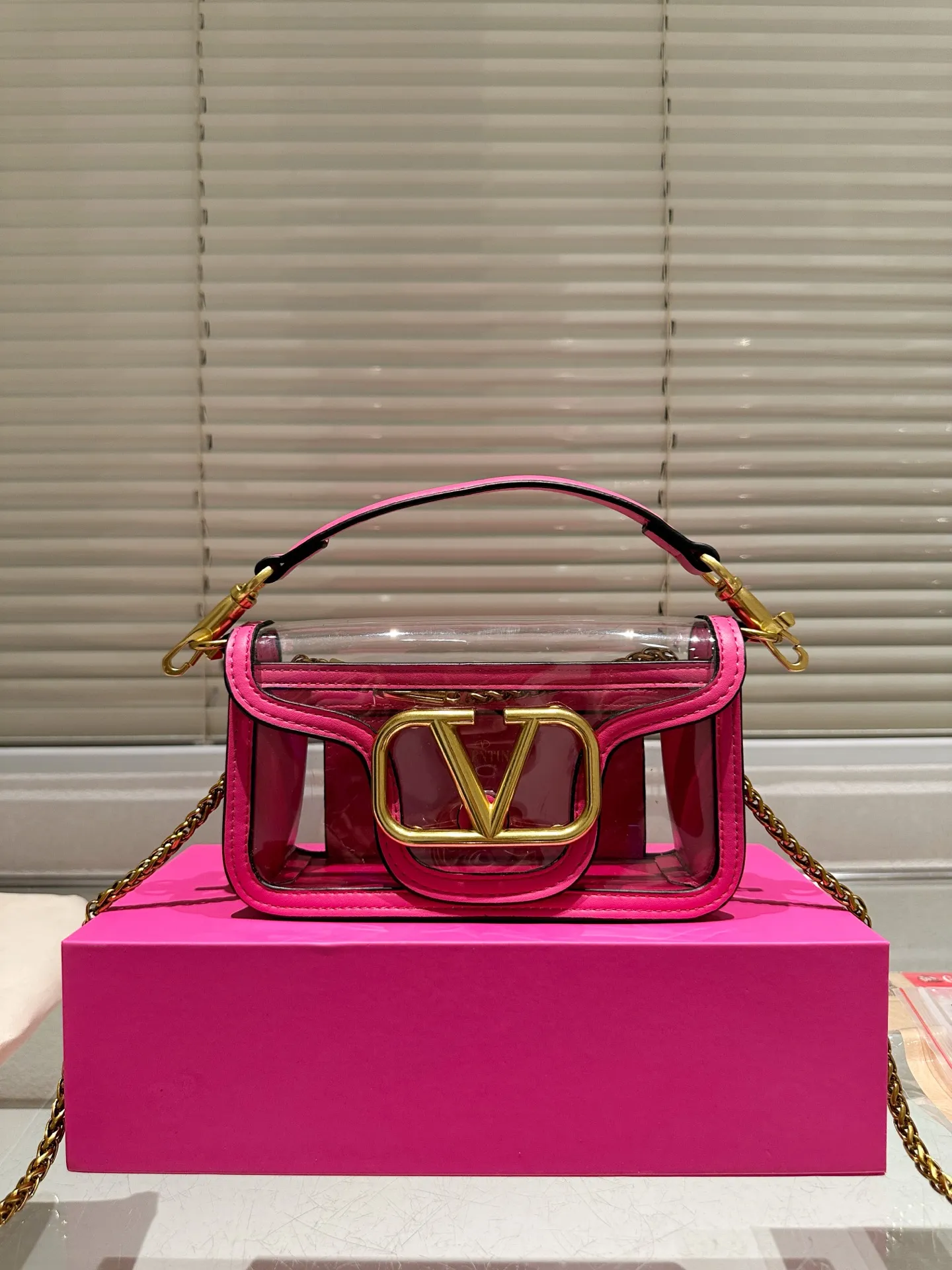 Small P340 folding box ⚠️ size 20.9 Valentino, versatile classic, exquisite one, transparent bag, really super invincible and cute, full of fairy spirit, a must-have for girls every day