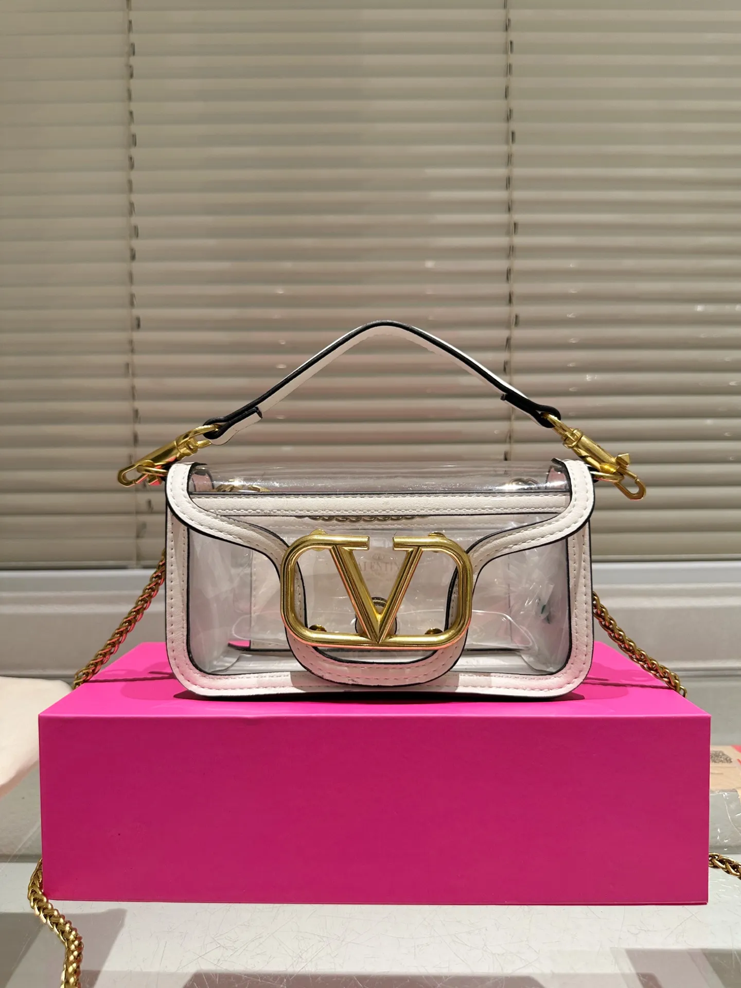 Small P340 folding box ⚠️ size 20.9 Valentino, versatile classic, exquisite one, transparent bag, really super invincible and cute, full of fairy spirit, a must-have for girls every day