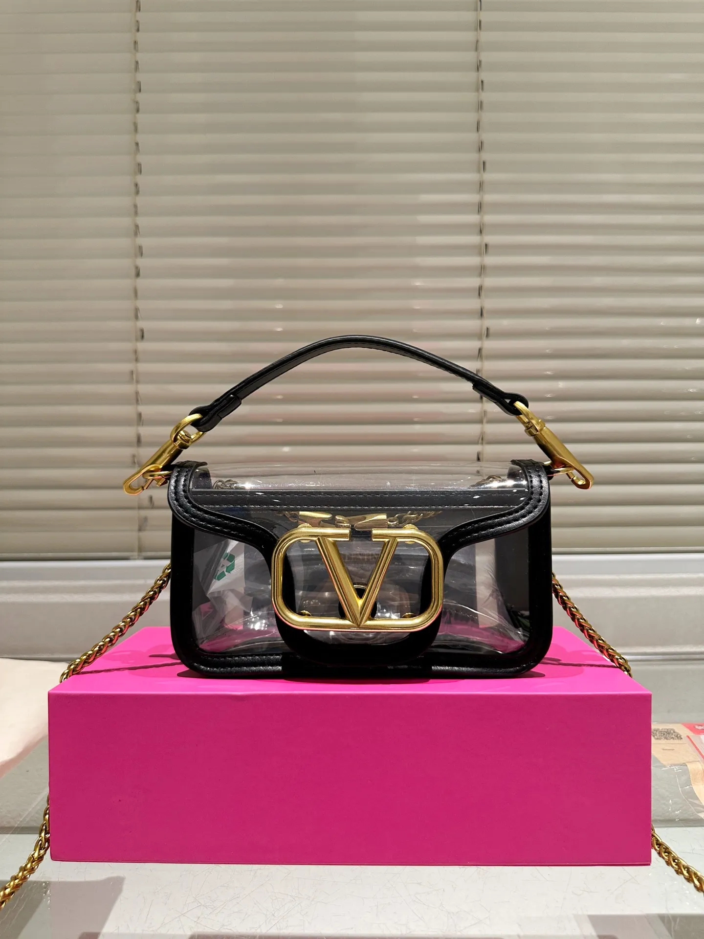 Small P340 folding box ⚠️ size 20.9 Valentino, versatile classic, exquisite one, transparent bag, really super invincible and cute, full of fairy spirit, a must-have for girls every day