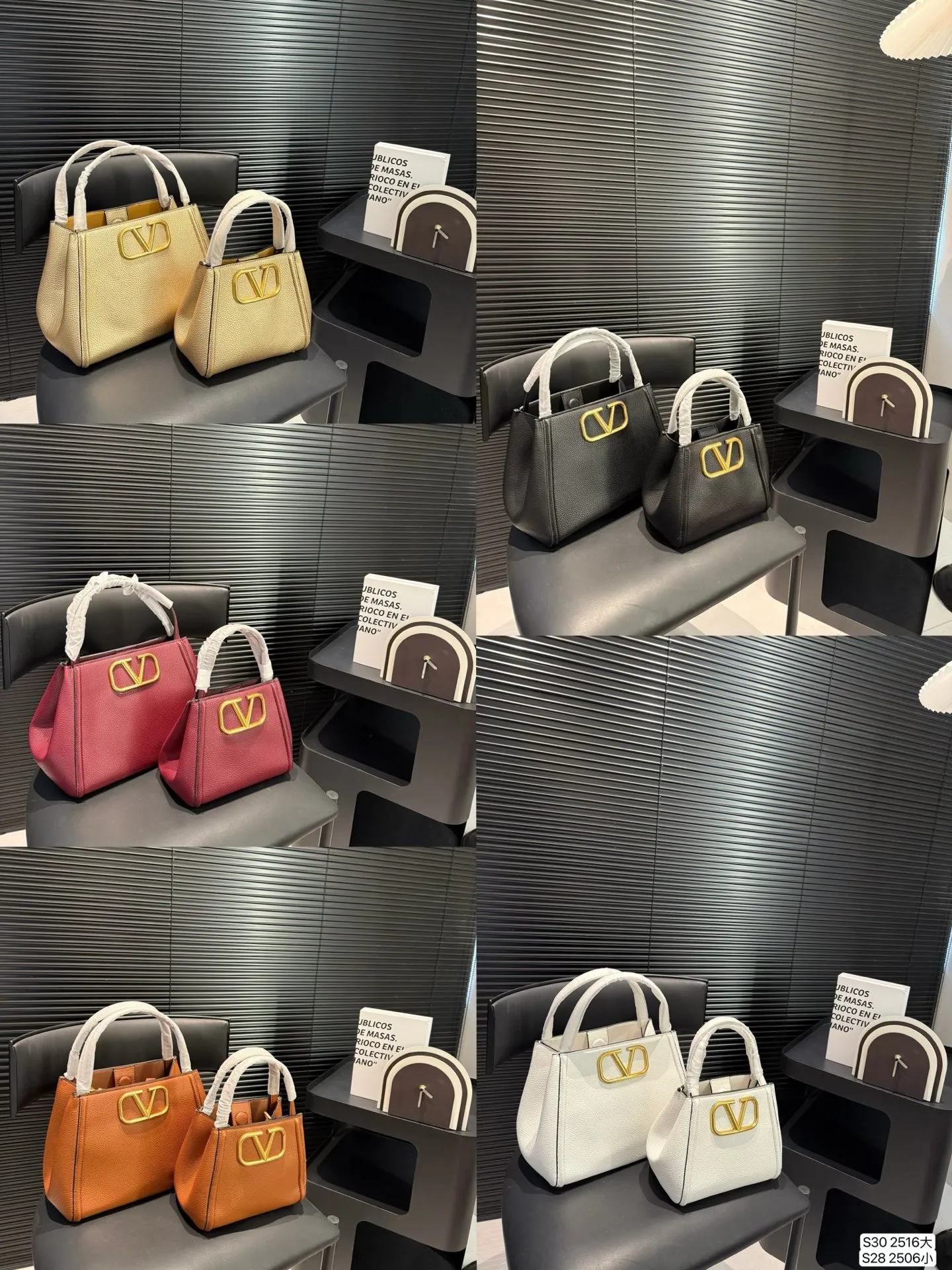 Large size P400, small size P380 with folding box, Valentino tote bag, very retro feeling, high-end yet elegant, super atmospheric, suitable for commuting, casual, and dating. Size large 26 22 small 19 17 Item number large 2516 small 2506