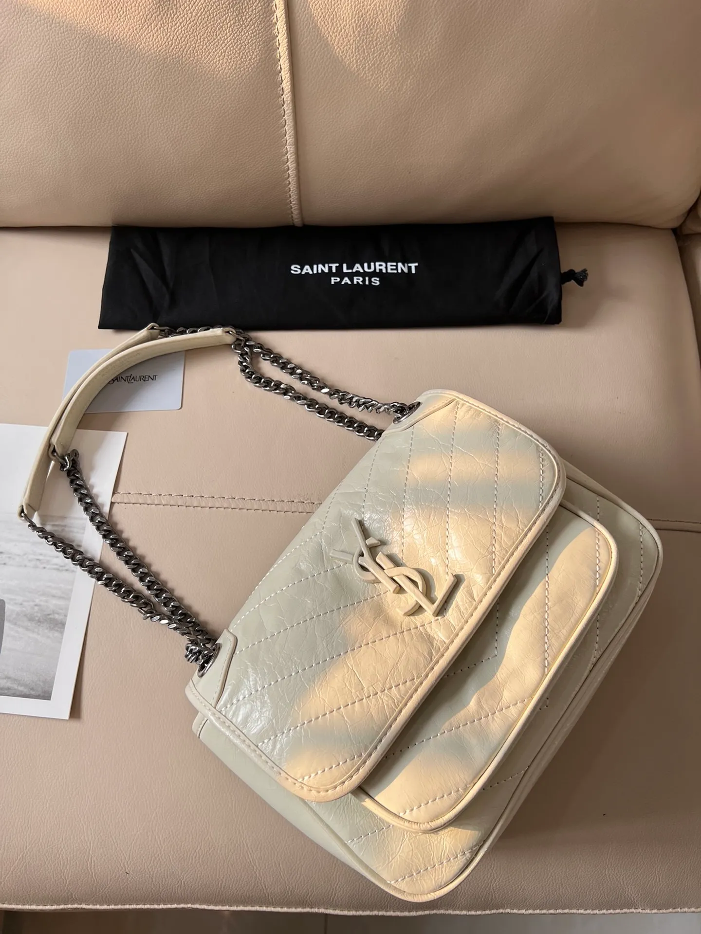 All Categories Official Website "Brand Women's Bags" Women's Bags 💙 YSL 58002200 2023 counters also sell YSL crossbody bag, first layer cowhide 24CM