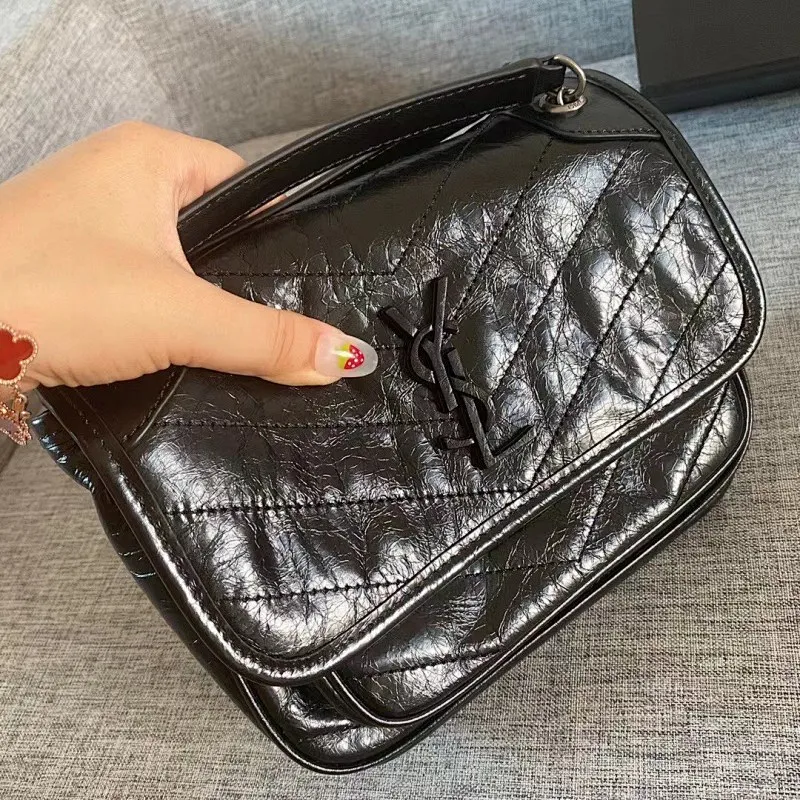 All Categories Official Website "Brand Women's Bags" Women's Bags 💙 YSL 58002200 2023 counters also sell YSL crossbody bag, first layer cowhide 24CM